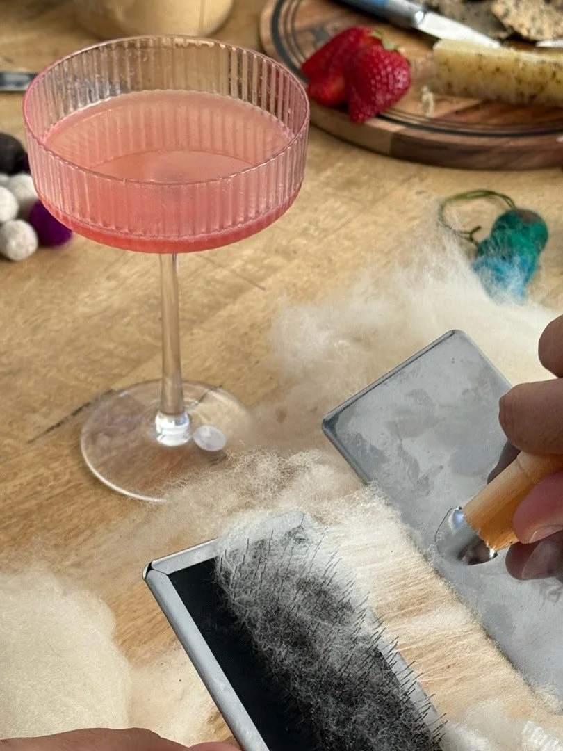 Time to reconnect. 
Time to take a breath. 
Enjoying each other&rsquo;s company around the kitchen table. 
Bring your own project or select one of ours, such as a simple felting piece. 
Fortnightly on Thursday at the MAKA studio, from 7pm from 14 May