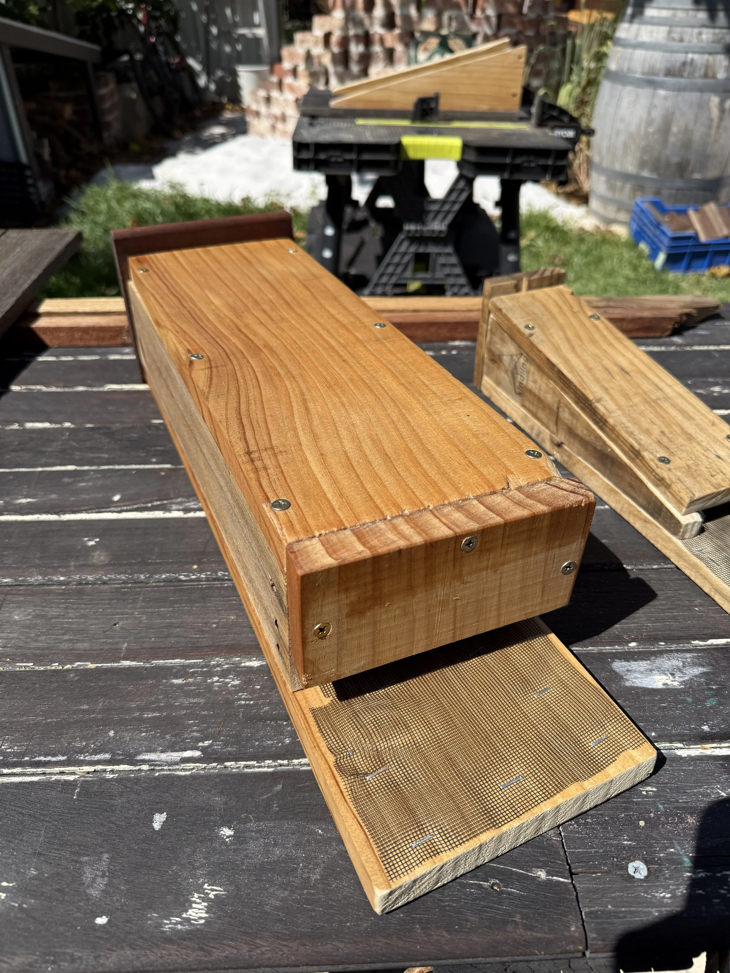 Bat boxes made with pallet wood