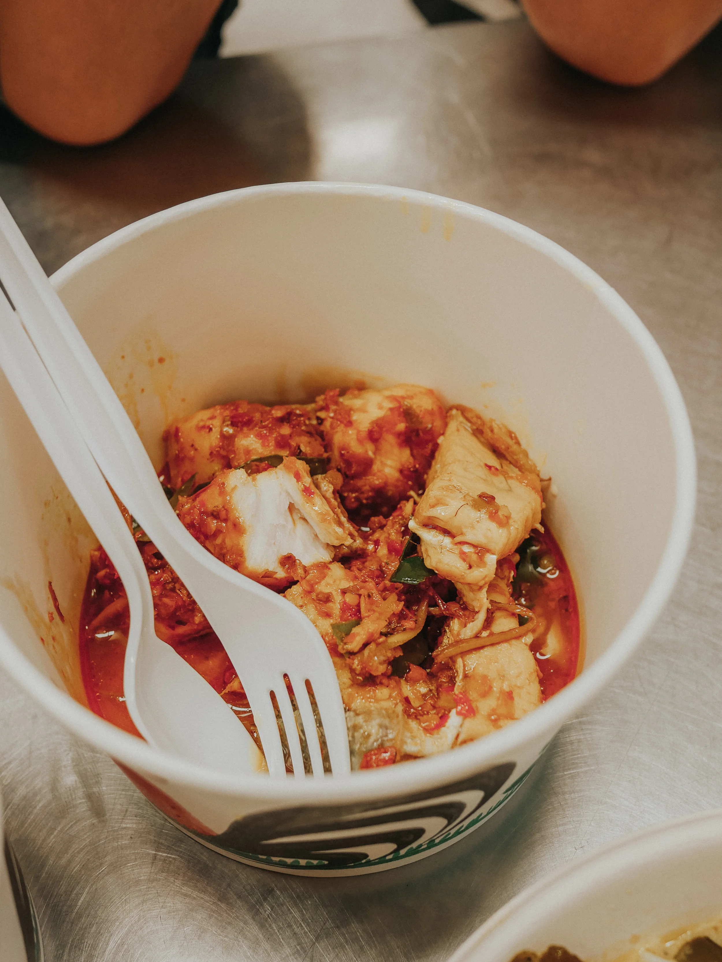 Steamed fish curry