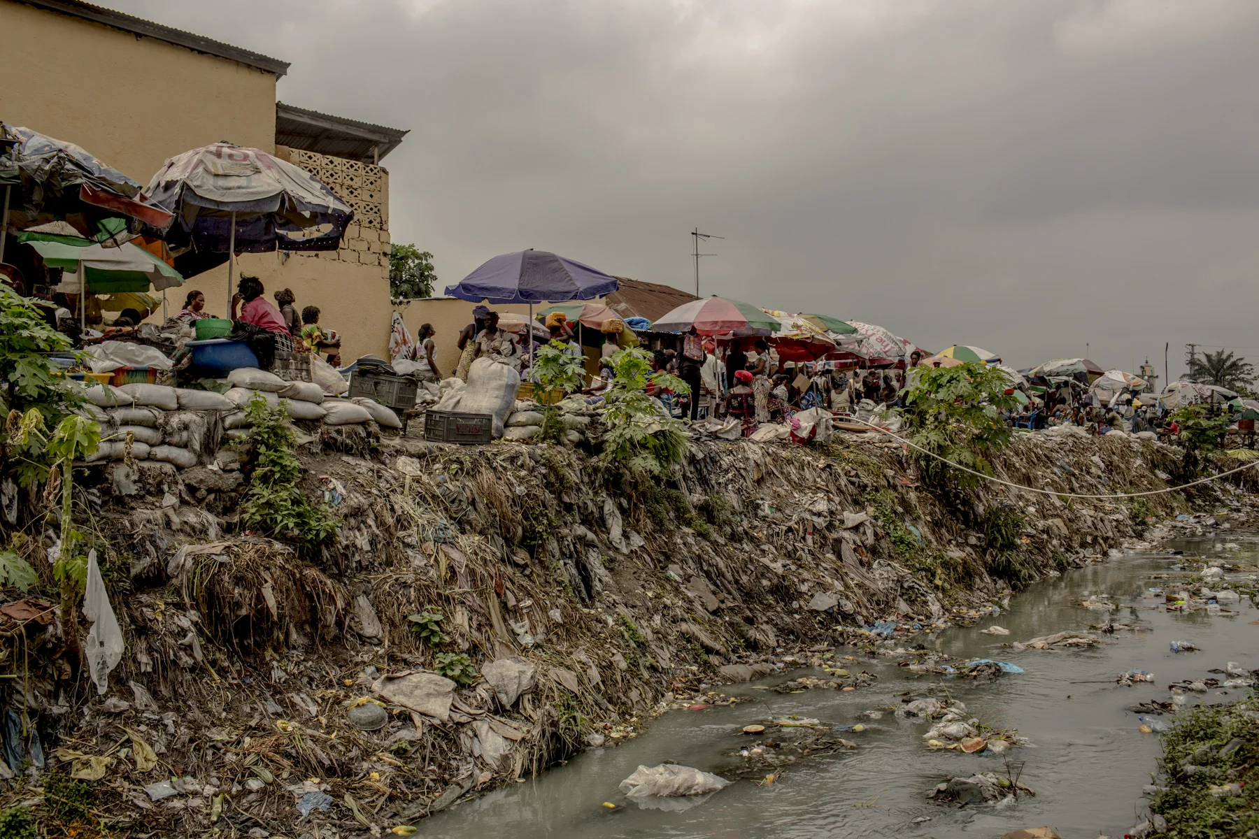 A market in Kinshasa. 