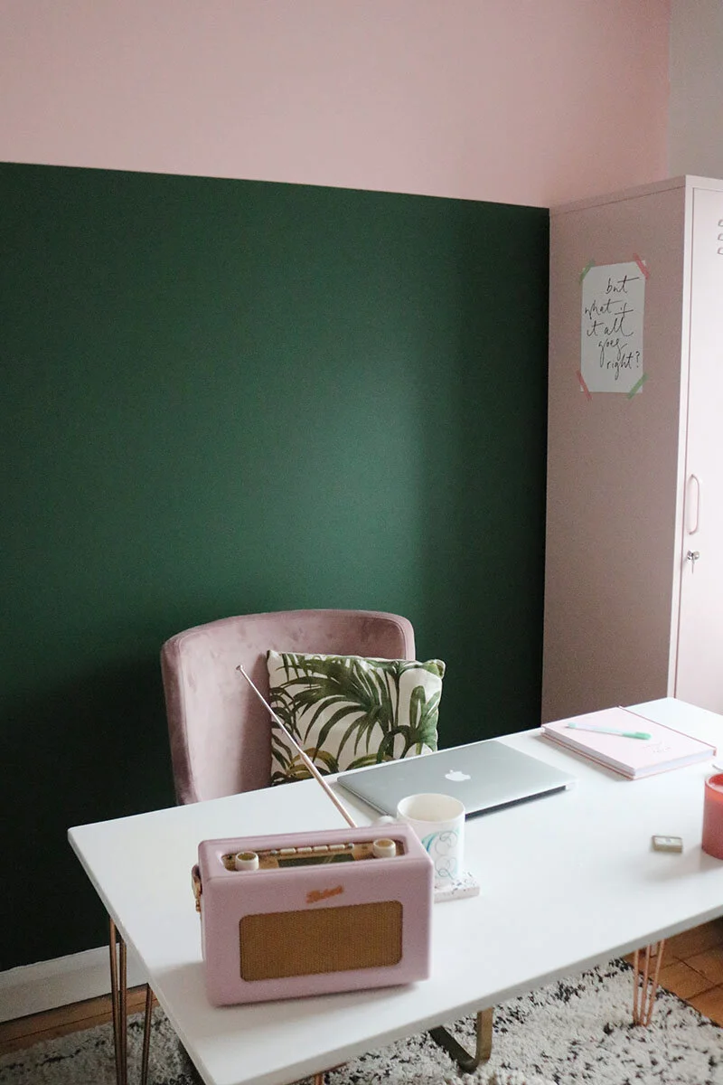 Ad Pink & Green Painted Office with B&Q — Charlotte Jacklin