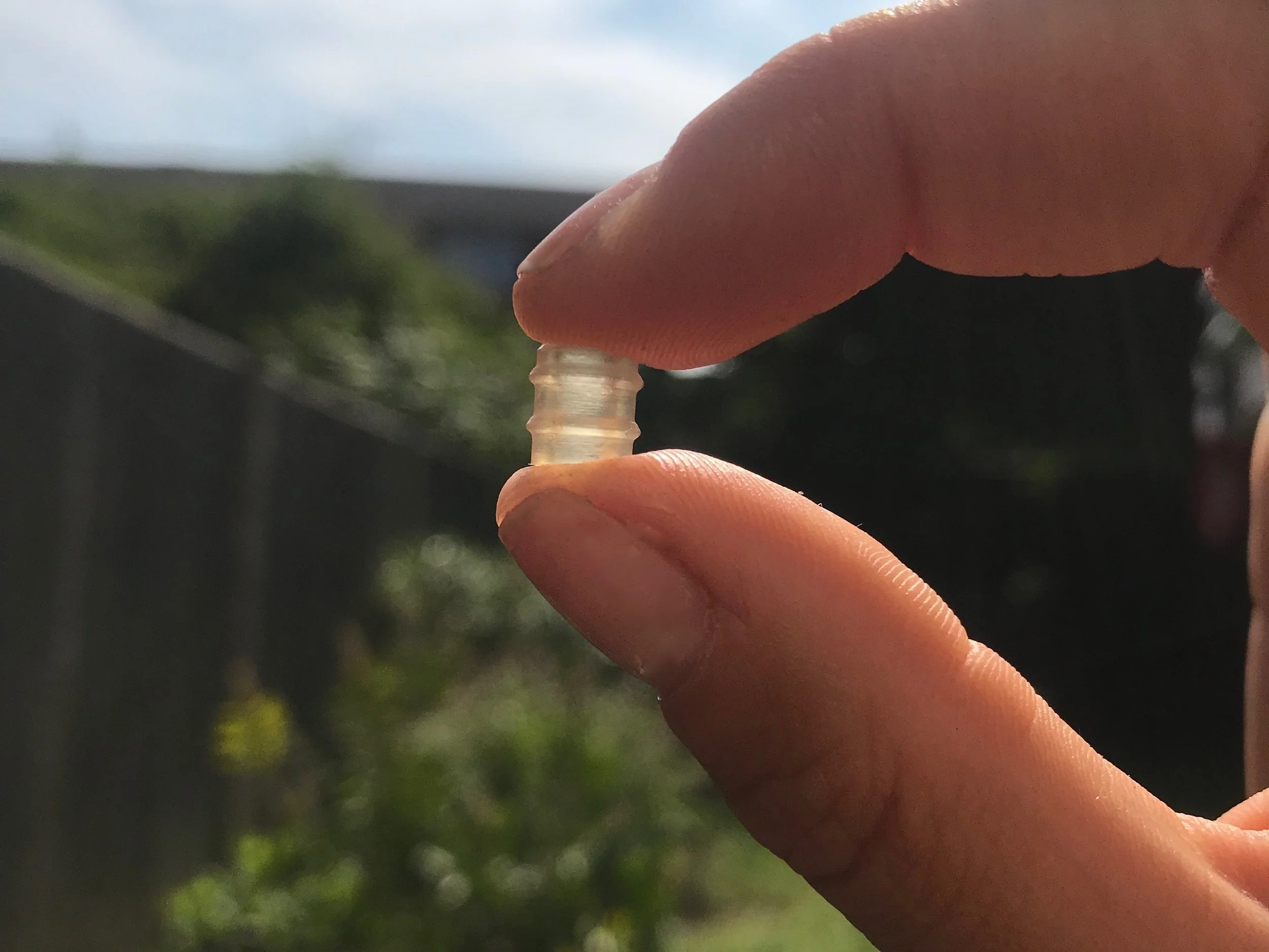 My Mooncup trimming aftermath. Remind everyone you know (who has a period) to trim their mooncup.