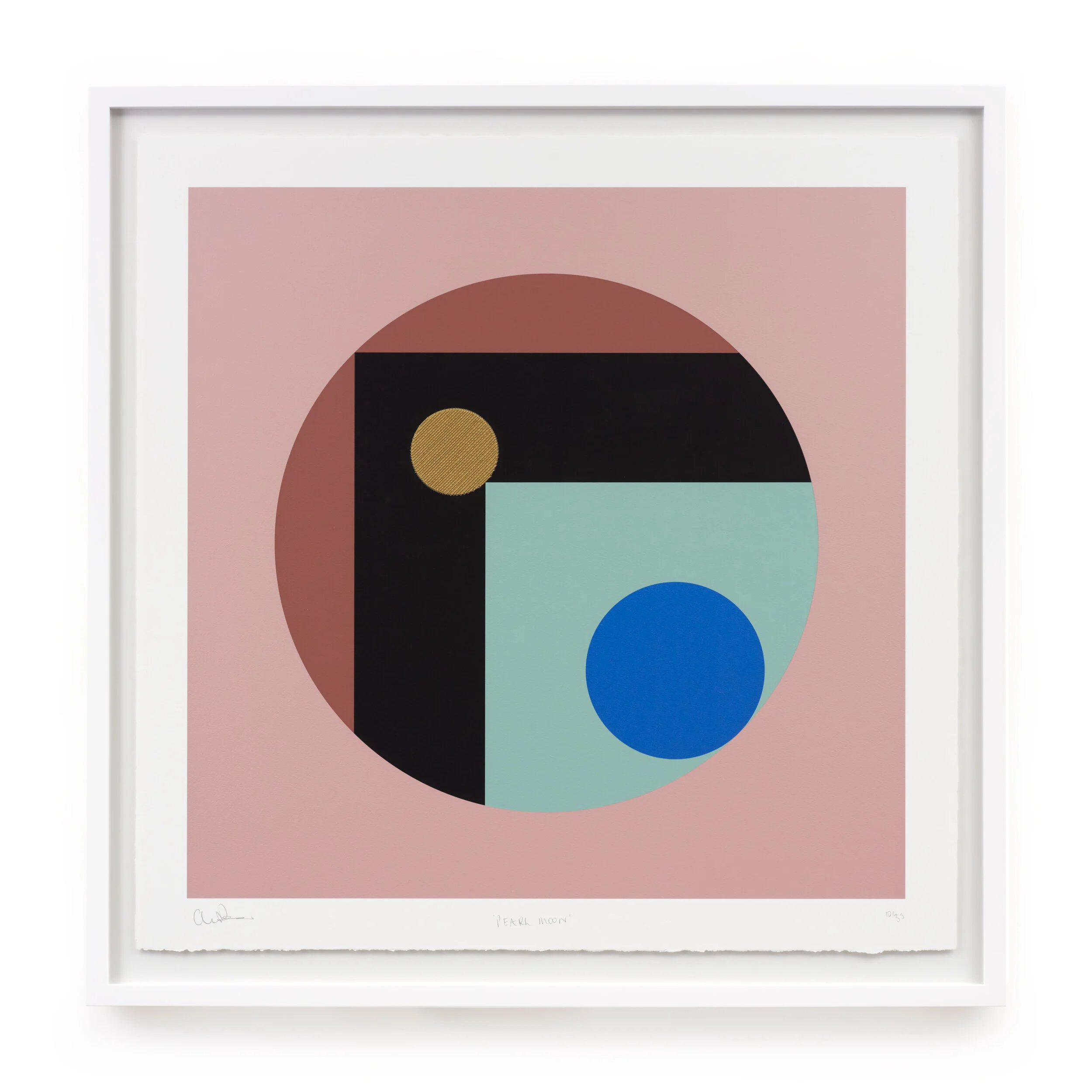 Pearl Moon Embellished Print