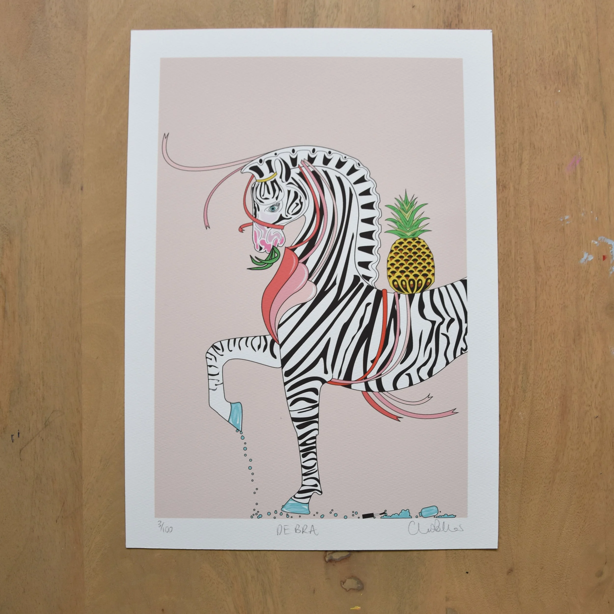 Debra Zebra Giclée Print
