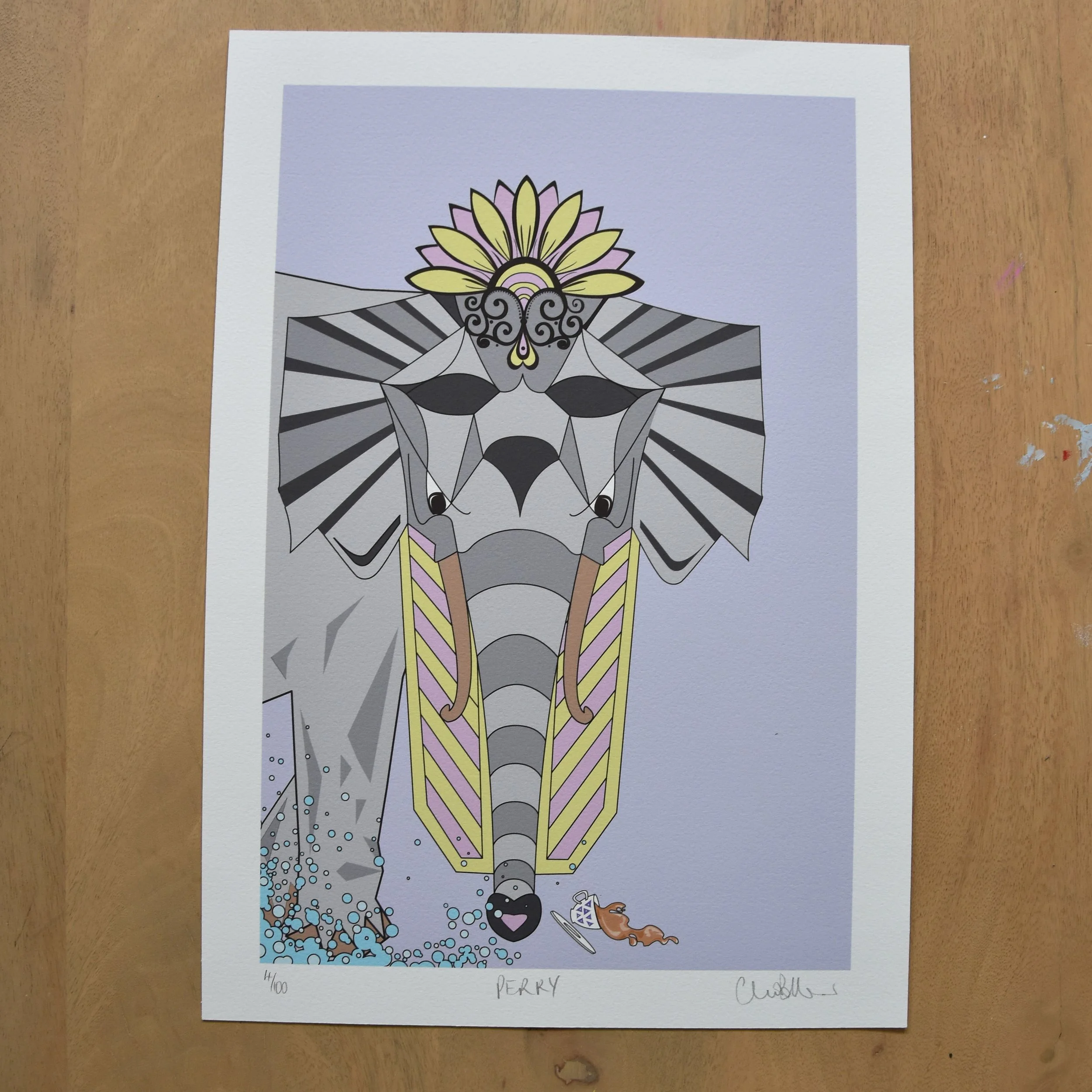 Perry Elephant Giclée Print