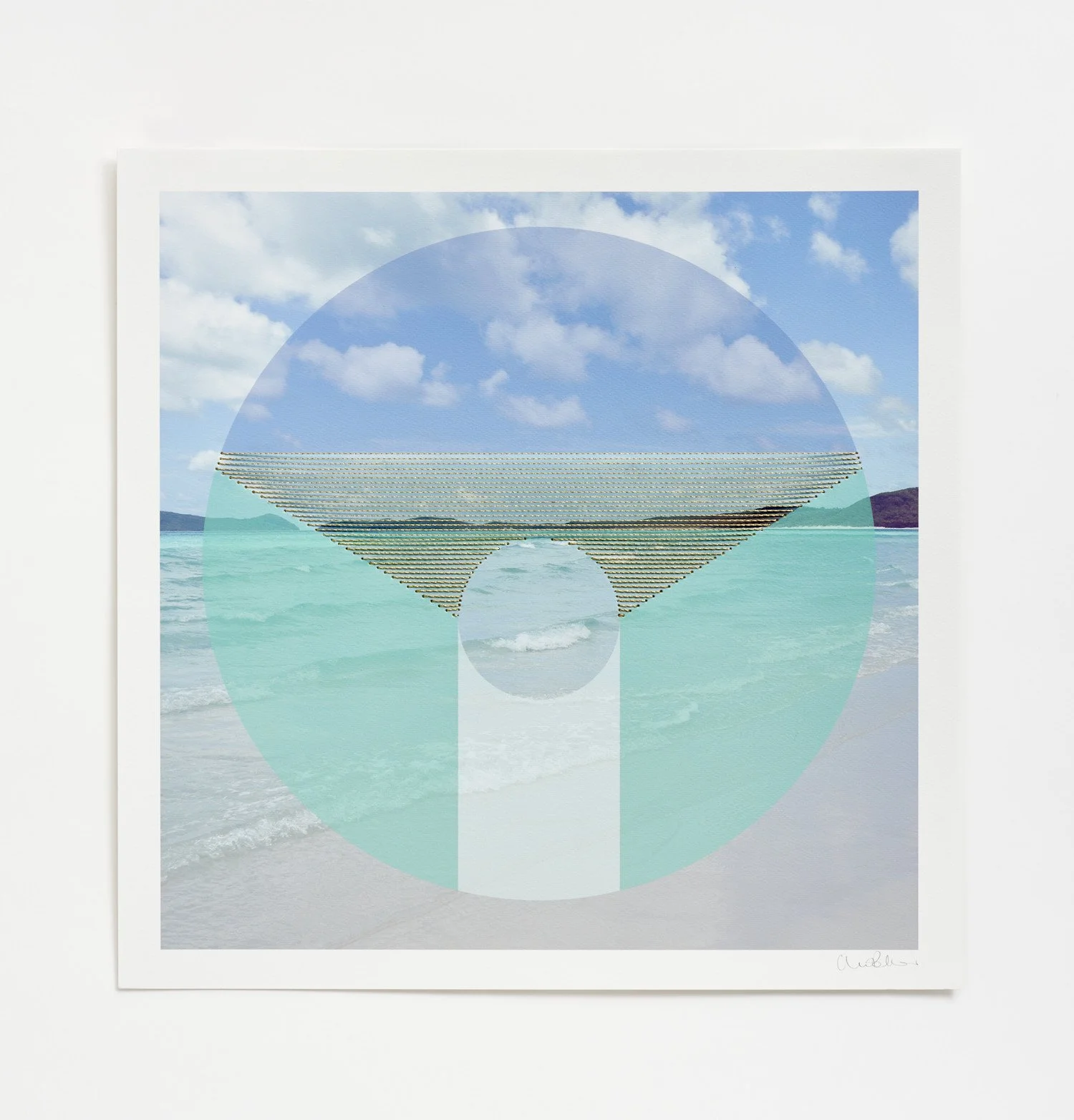 Whitsunday Blues Embellished Print