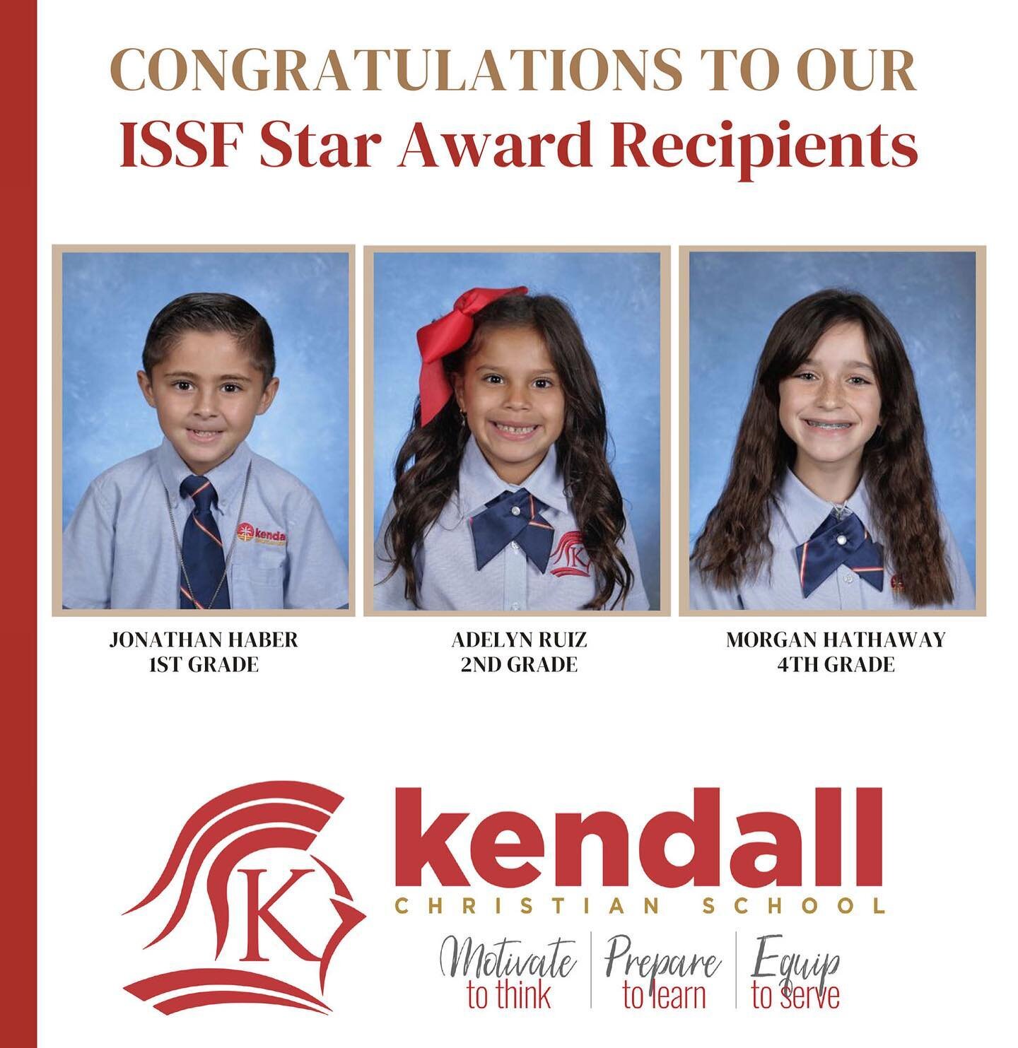 Congratulations to our ISSF Star Award recipients. Each year, the Independent Schools of South Florida (ISSF) recognizes outstanding students from its member schools. ⭐️ #ISSF #starstudentaward