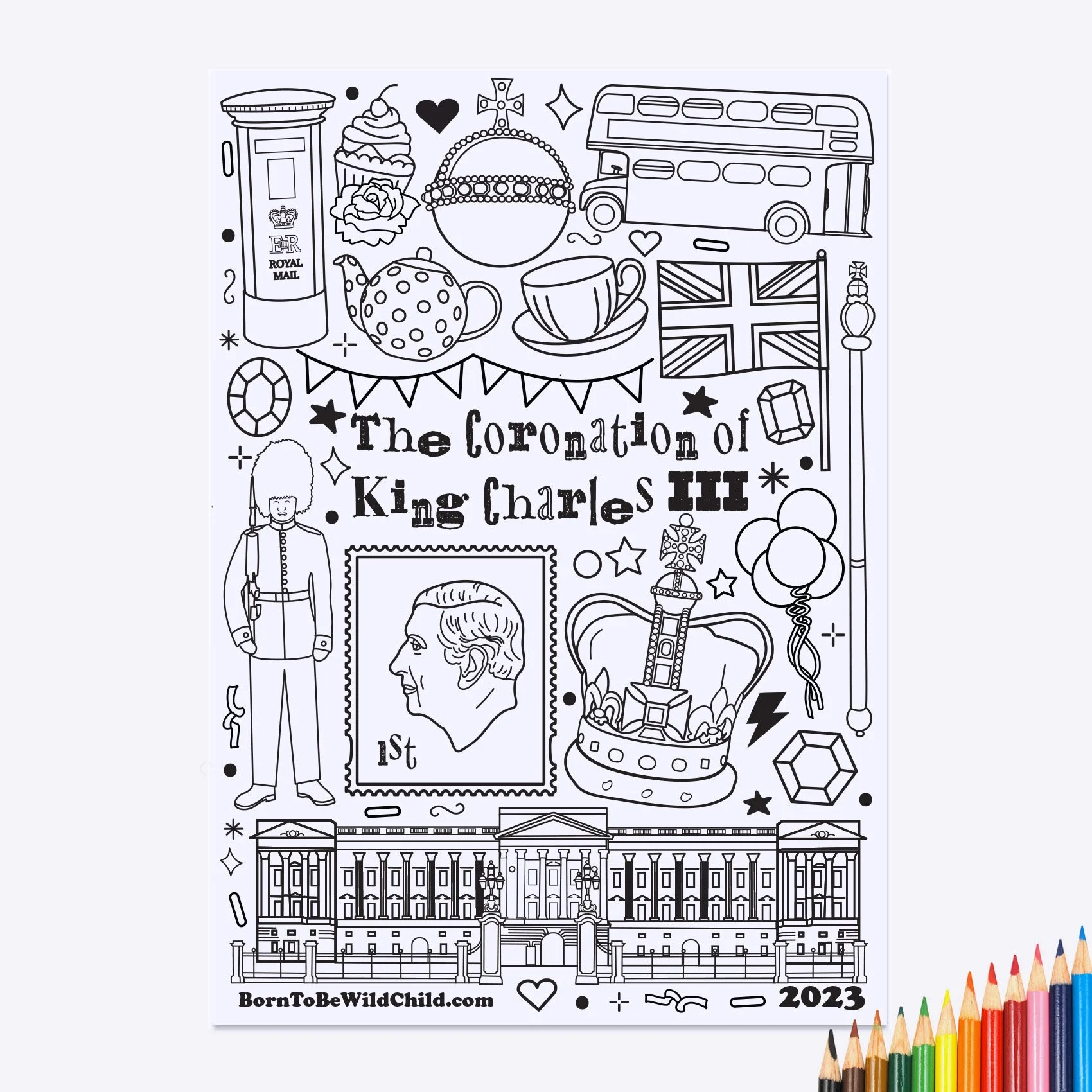 Coronation Colouring Sheet (Free)