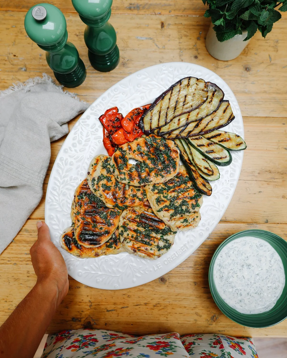 Griddled Olive Flatbreads With Garlic Butter