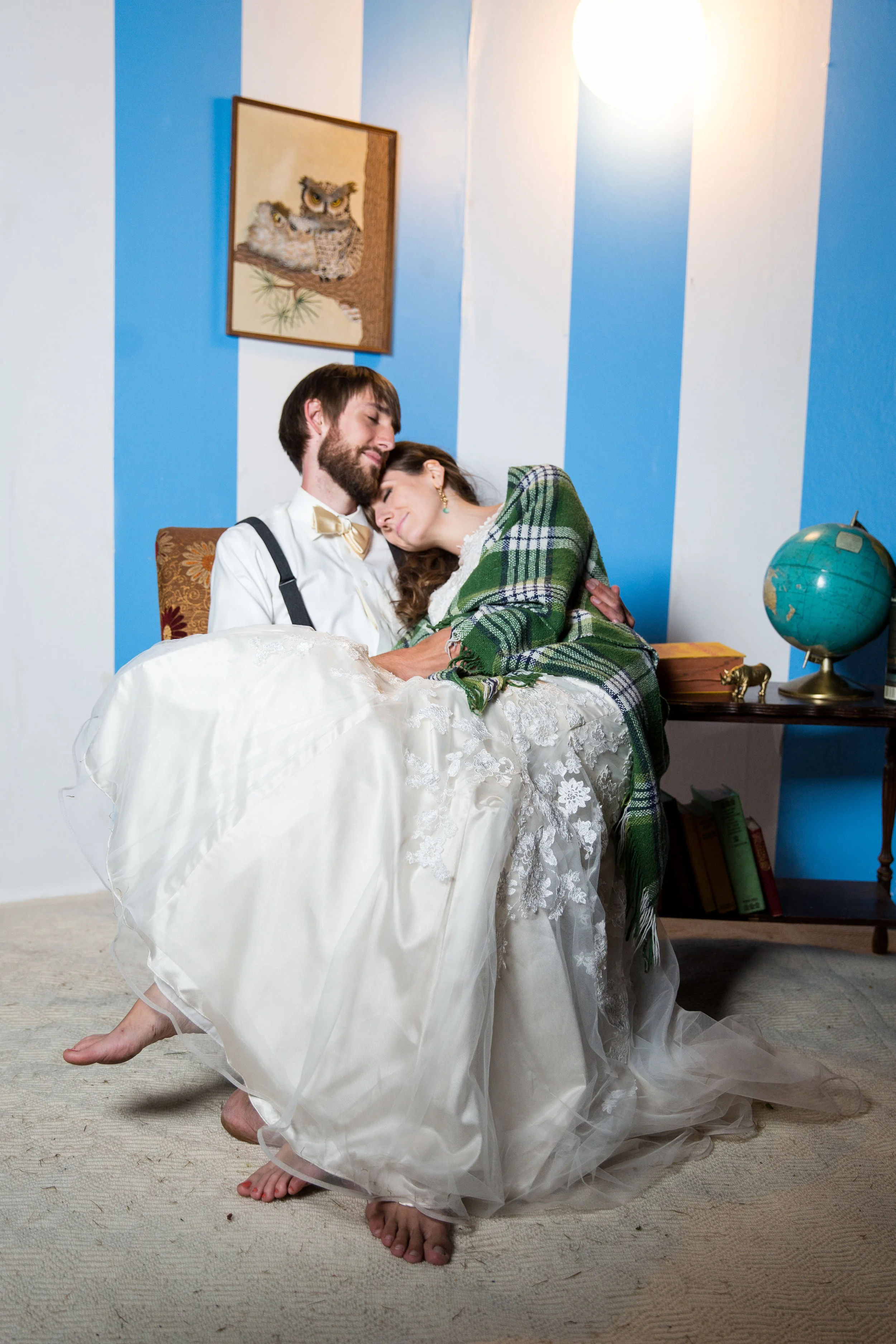 Anna and Anders Quiet Outdoors Photobooth Bridal Bride and Groom Portrait in Washington