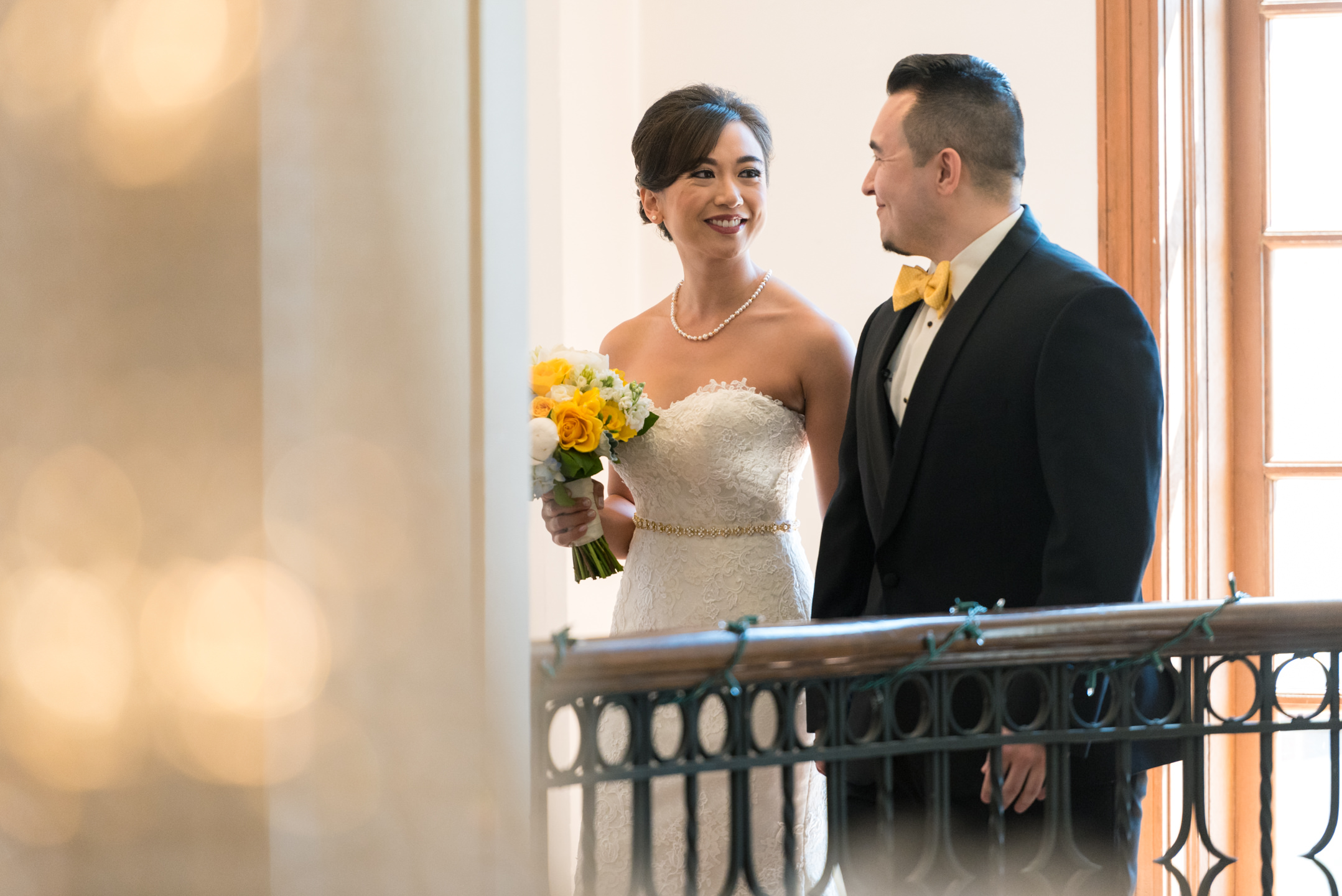 Bride and Groom Happy Walk at Monte Cristo Ballroom