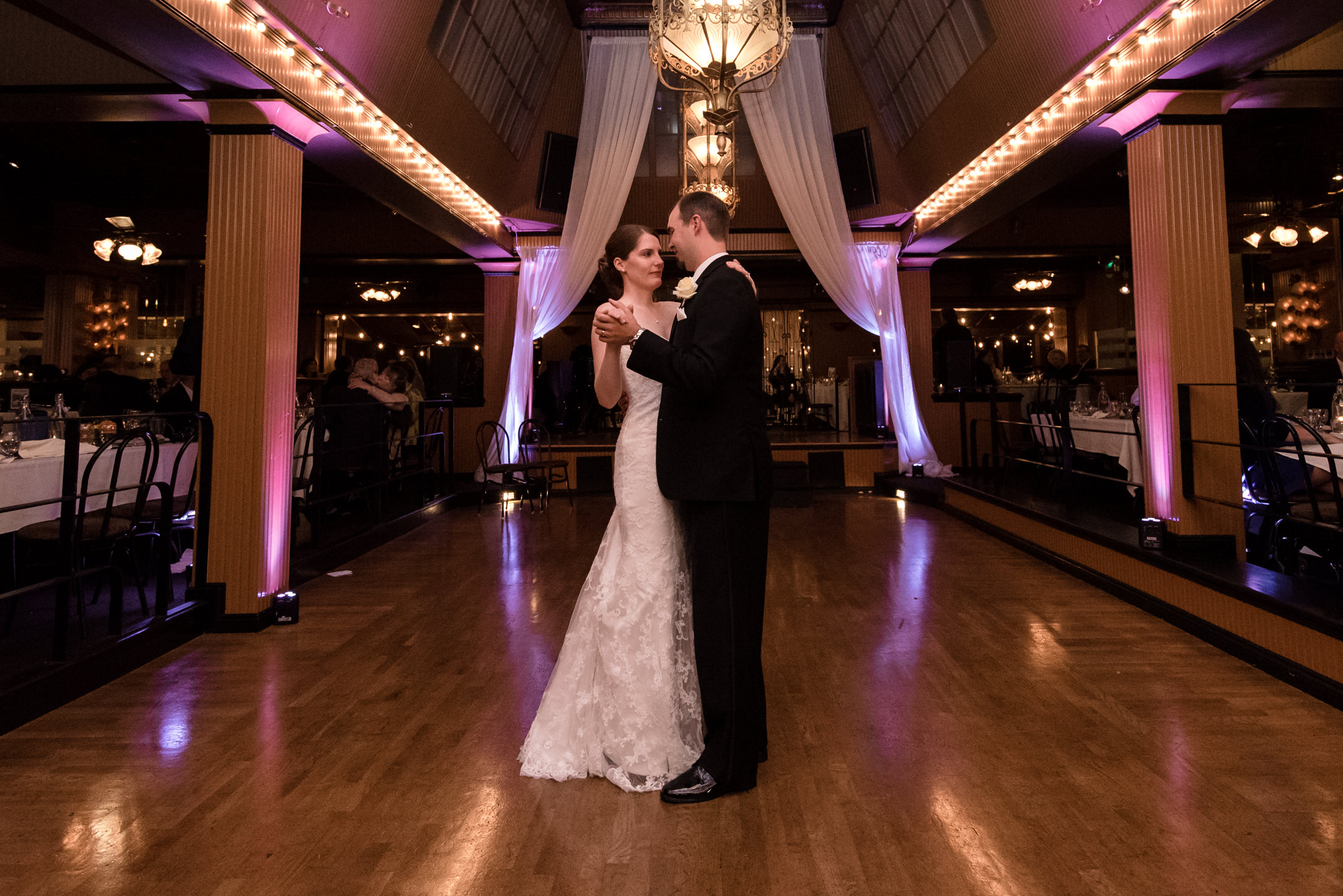 Bride and Groom First Dance at Lake Union Cafe