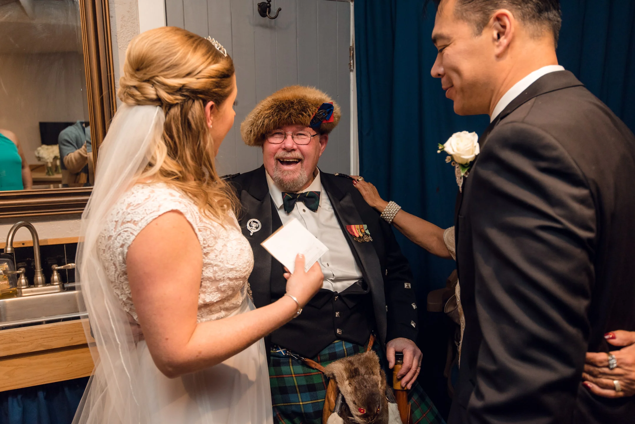 Groom's Father Gift to Bride and Asian Groom