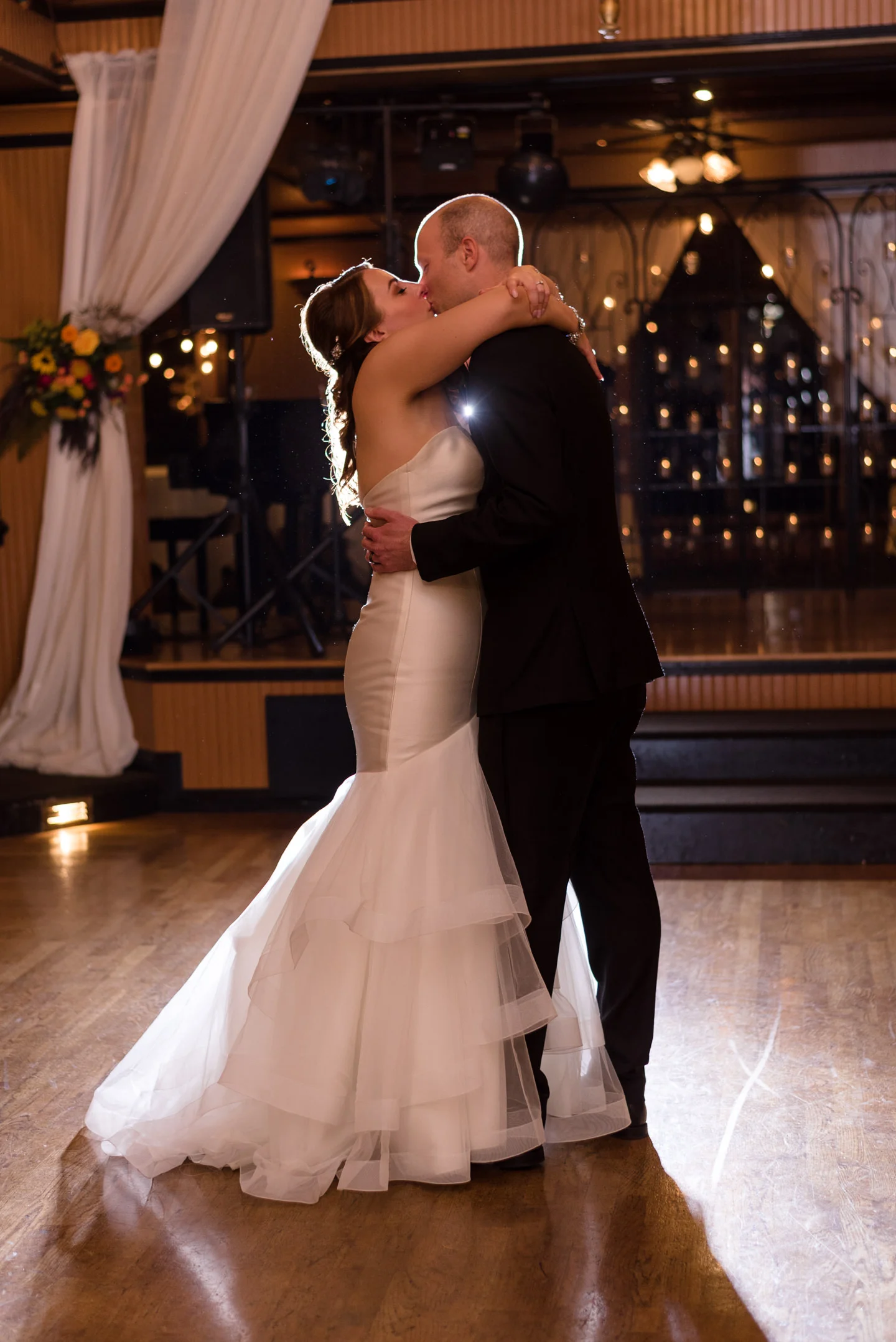 Bride and Groom First Dance at Lake Union Cafe