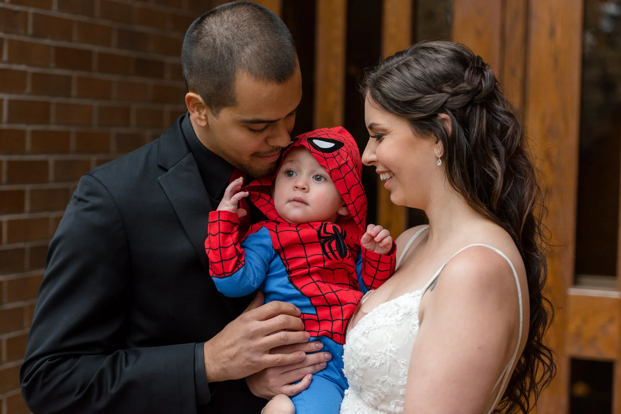Bride and Mexican Groom Nephew at University of Washington