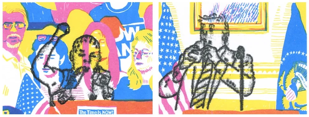 David Wischer. Twitter Me This , 2018. Animation from screenprints and trace monotypes. Printed and published by the artist. Runtime: 00:32