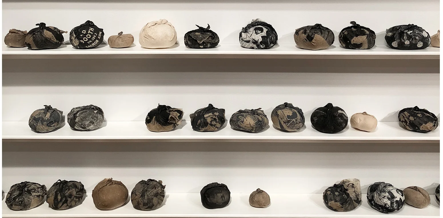 Emma Nishimura. An Archive of Rememory, 2017. 12 furoshiki from a set of 300: photo-etchings on flax and abaca. Dimensions variable. Printed and published by the artist. Edition: Open