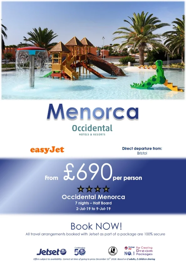 Price based on two people sharing, includes hand luggage & return flights from Bristol (other departure airports are available with a small supplement).
