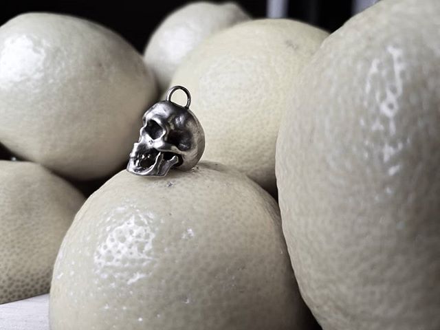 Little love 
The skull's eyes can be set with your choice of stone 
Sterling silver Handmade in nyc