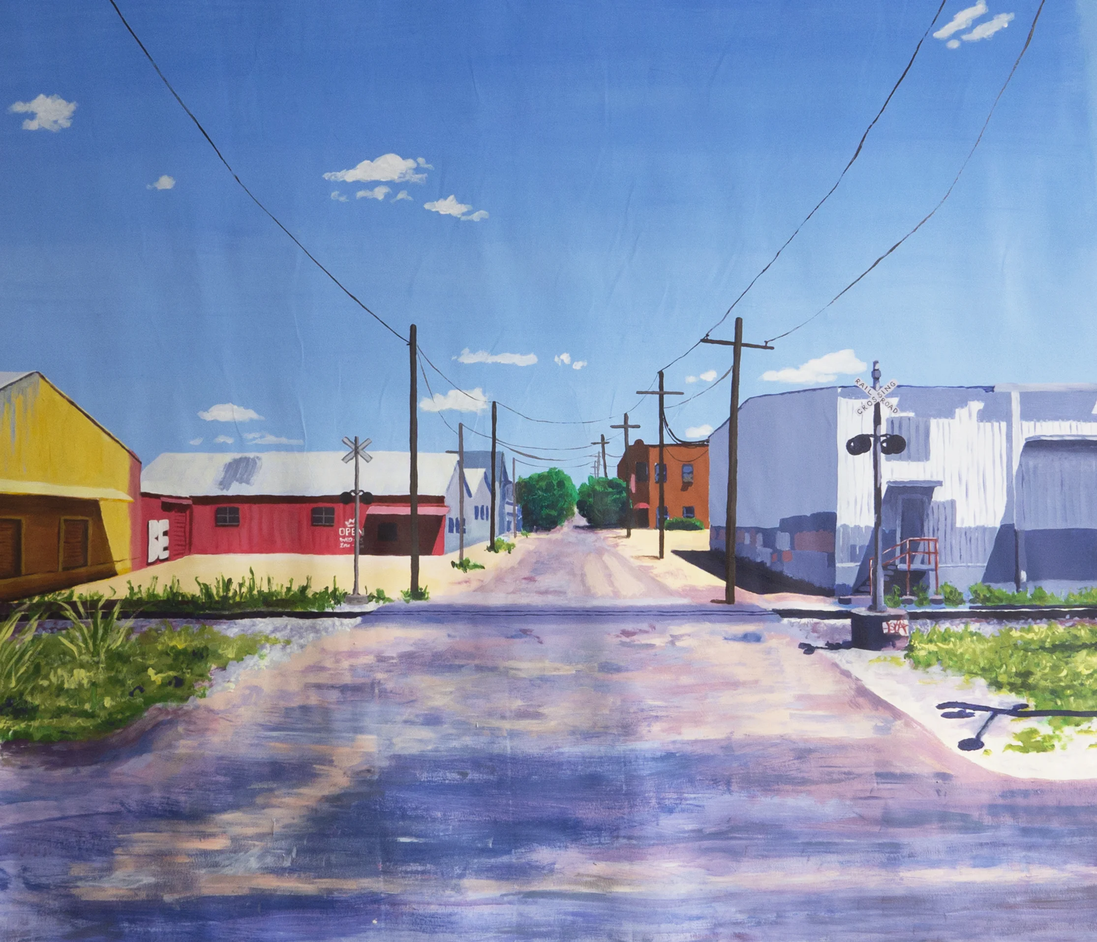    BYWATER CROSSING  145 x 140 cm (2017)  acrylic on 200 gsm paper  sold 