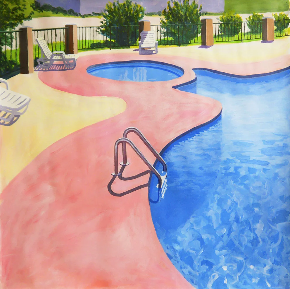    MOTEL II  75 x 75 cm (2017)  acrylic on 200 gsm paper  sold 