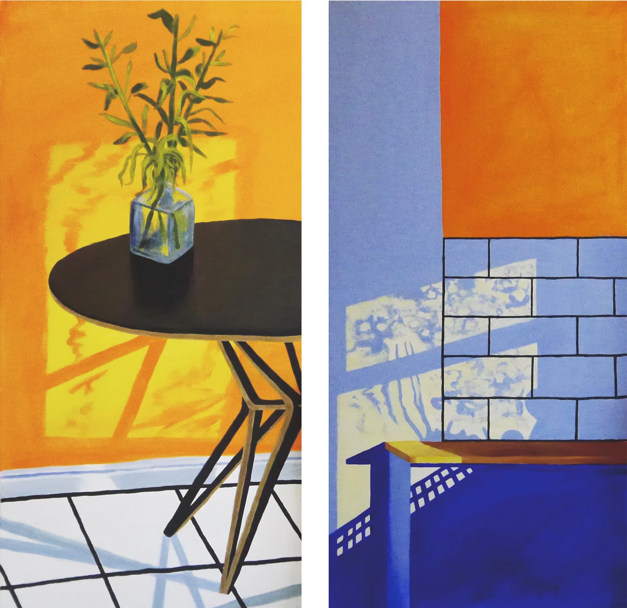    13:00 | 13:07  80 x 160 cm, 80 x 160 cm (2018)  acrylic on canvas 