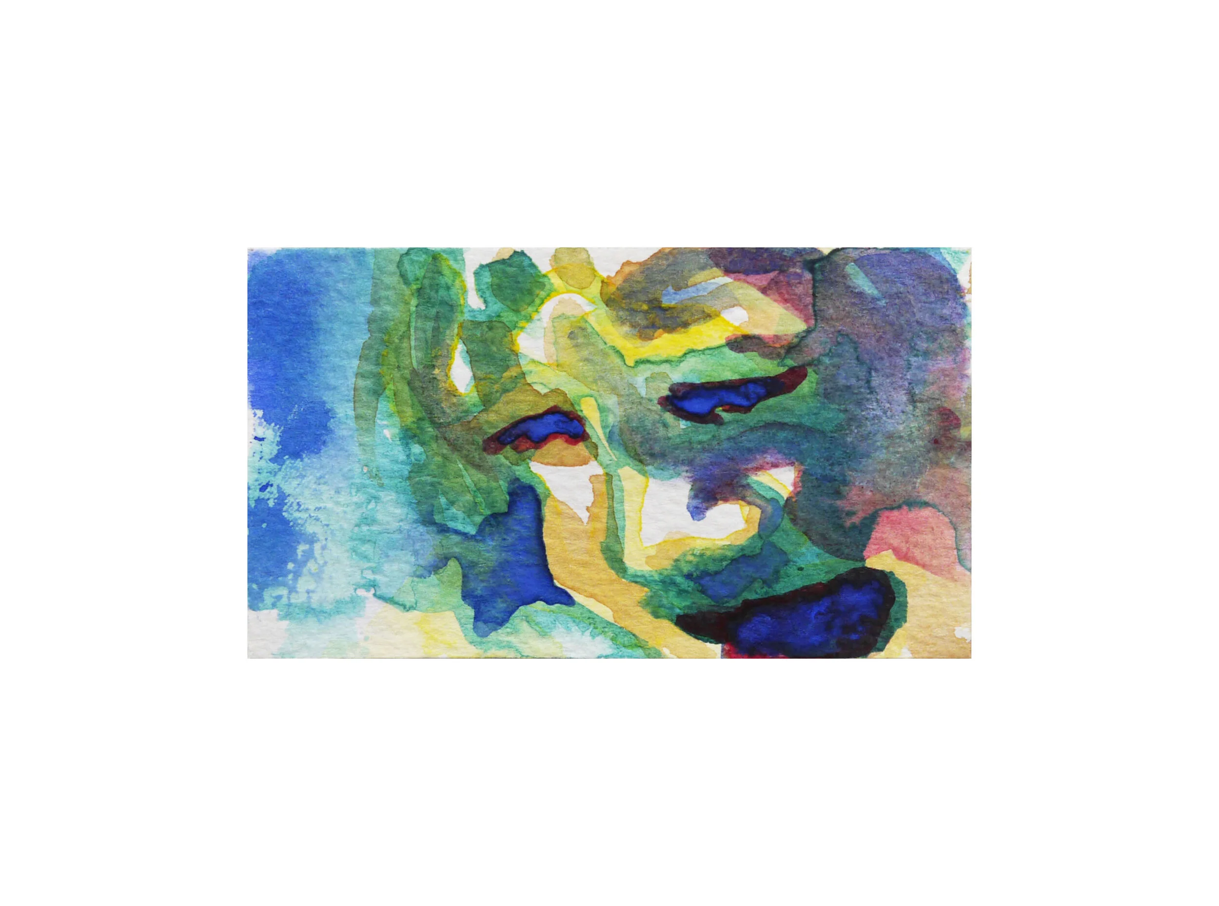   Cry Baby , ink and watercolour on paper, 5 x 8.7 cm, 2021 