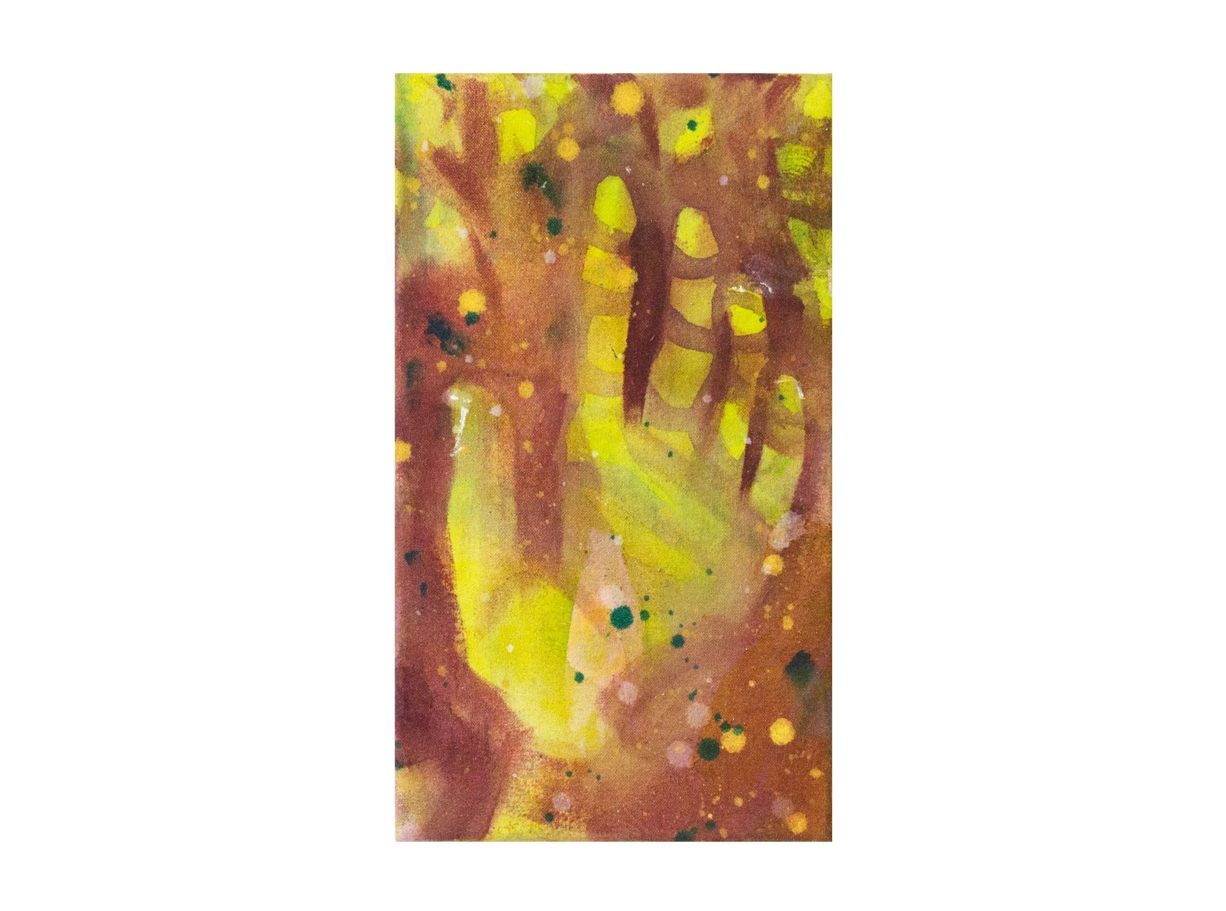   Signs of Life II,  oil and ink on canvas, 35 x 20 cm, 2022 