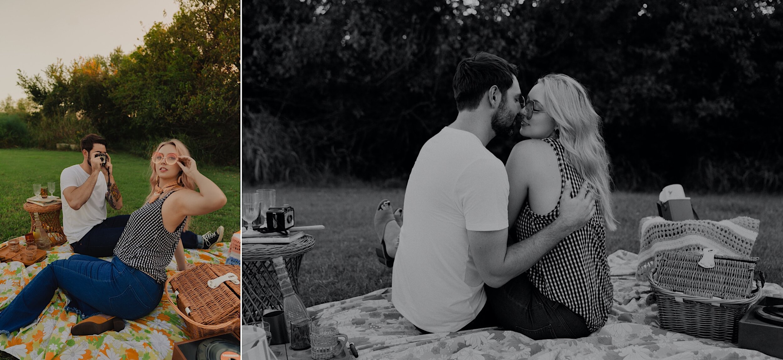 70's picnic couple session, 70s Picnic for Couple Session, Jordan Taylor Photography