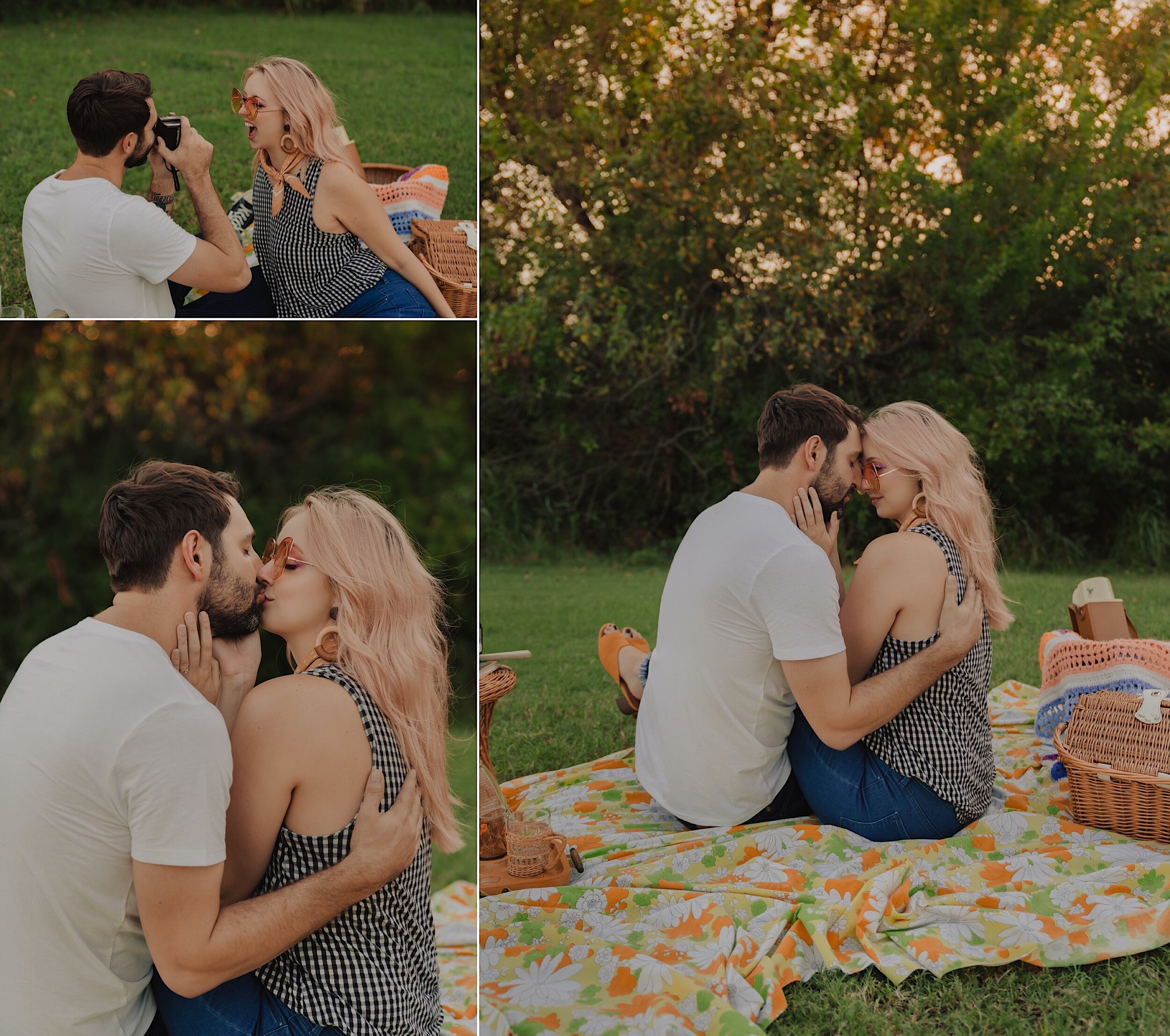 70's picnic couple session, 70s Picnic for Couple Session, Jordan Taylor Photography