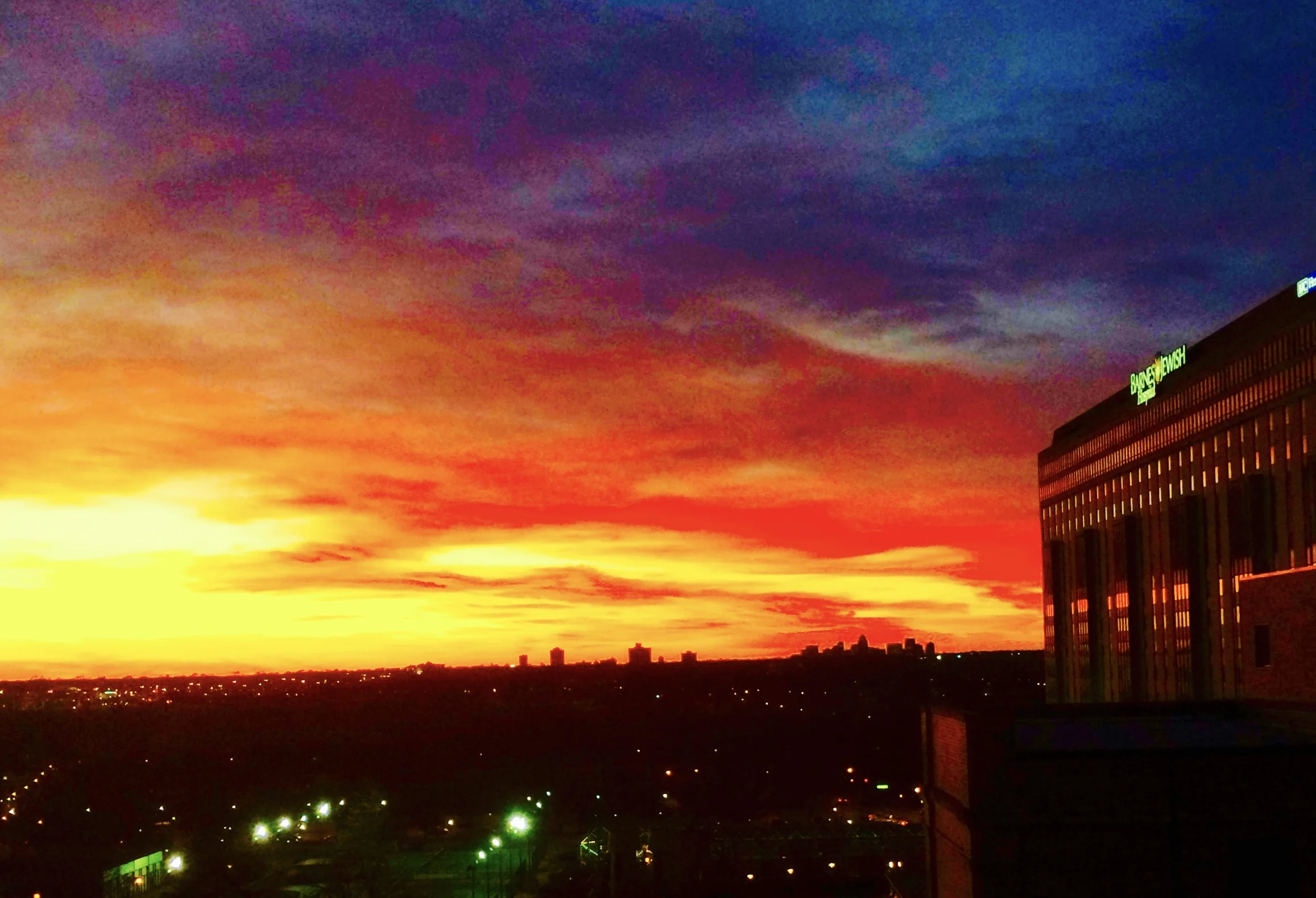 February, 2017 - Lab with a view. Turns out our view of the St. Louis sunsets is amazing.