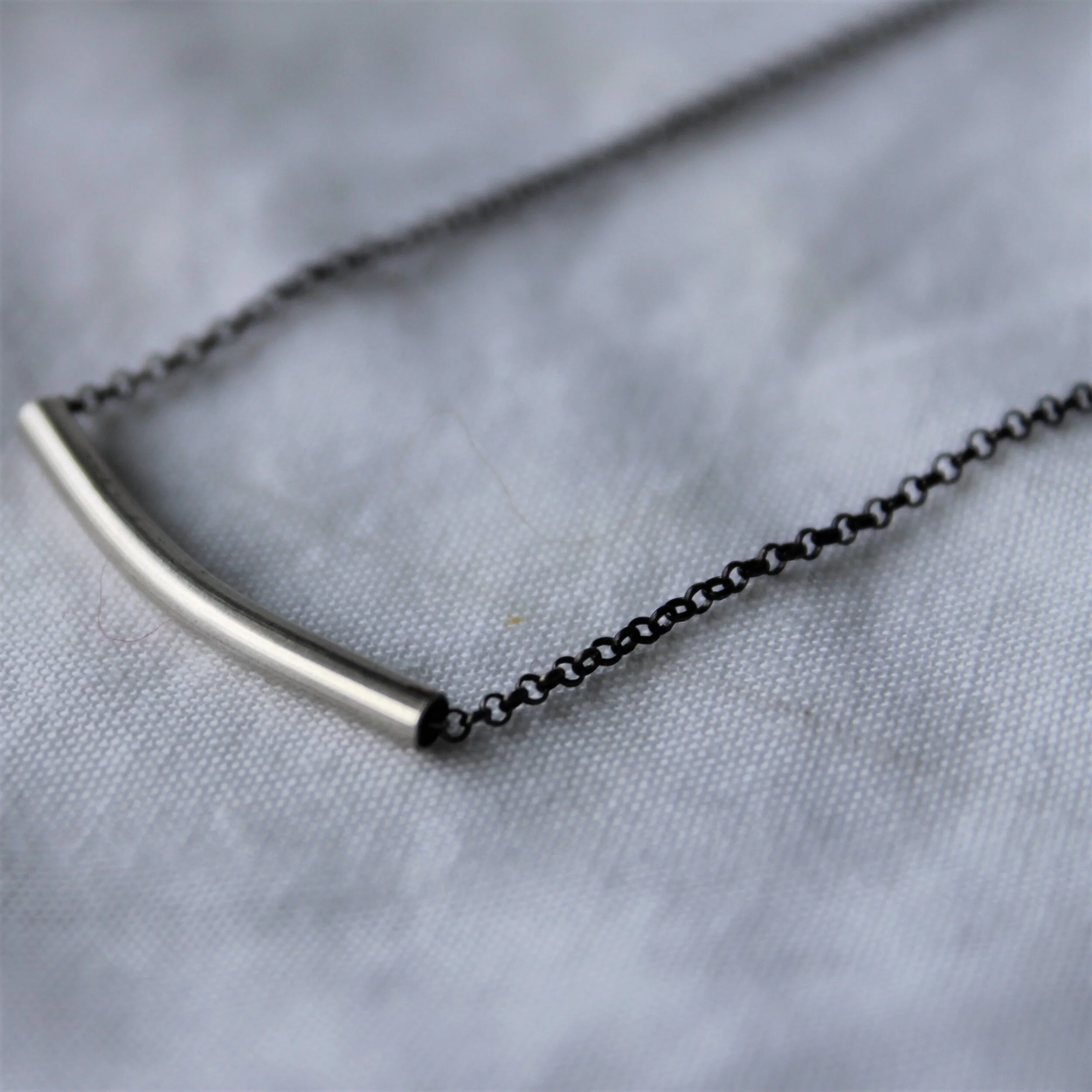 Oxidized Slider Necklace
