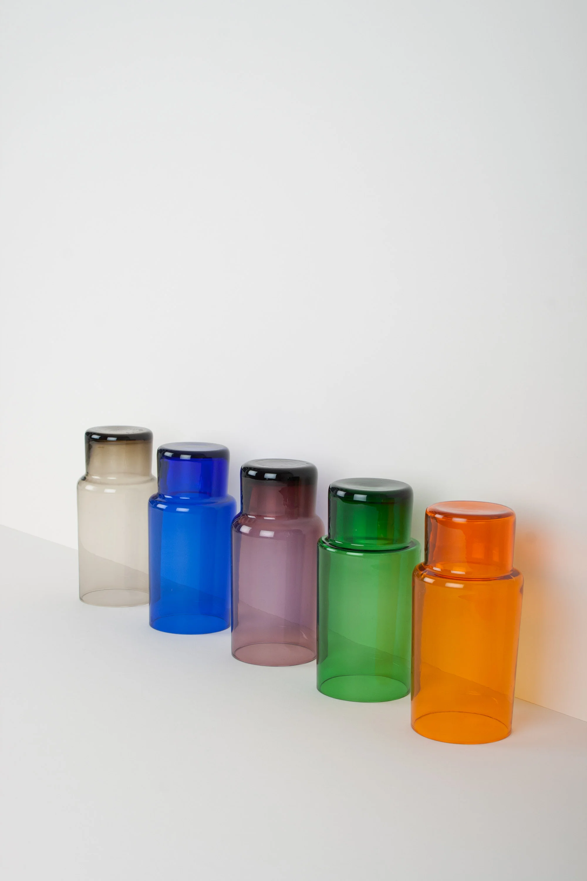 Verres colorés années 60
