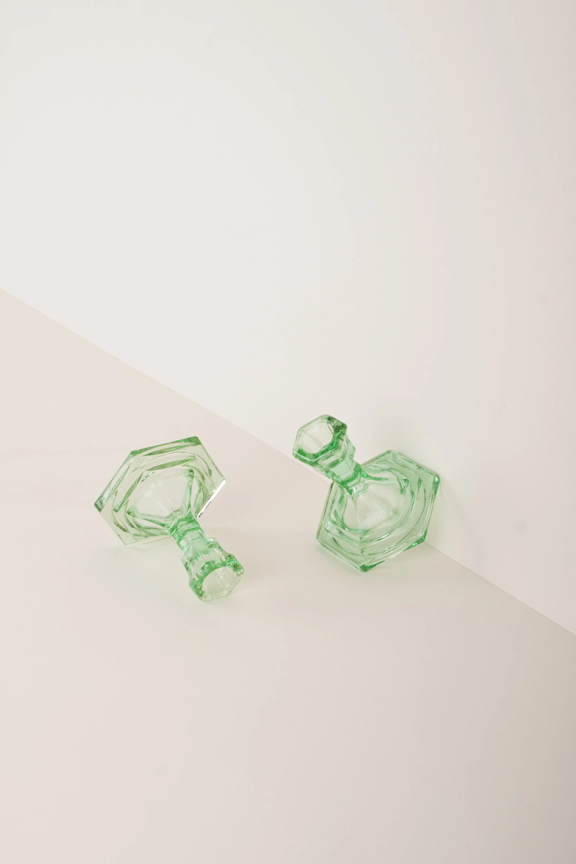 Petits bougeoirs en verre