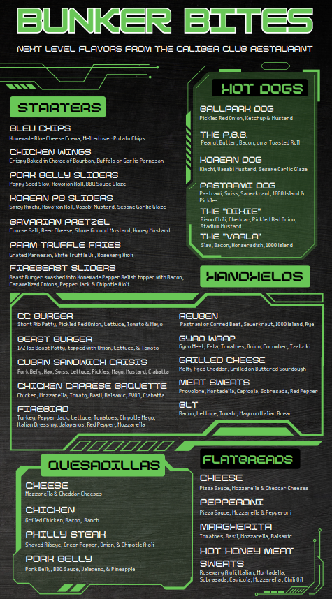 Lake Erie Arms cocktail menu