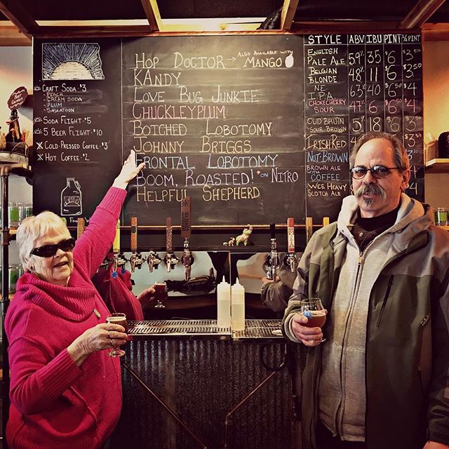 We got our Granny in here to try the Johnny Briggs Irish Red!  We named this beer after her father, she said he would approve!
