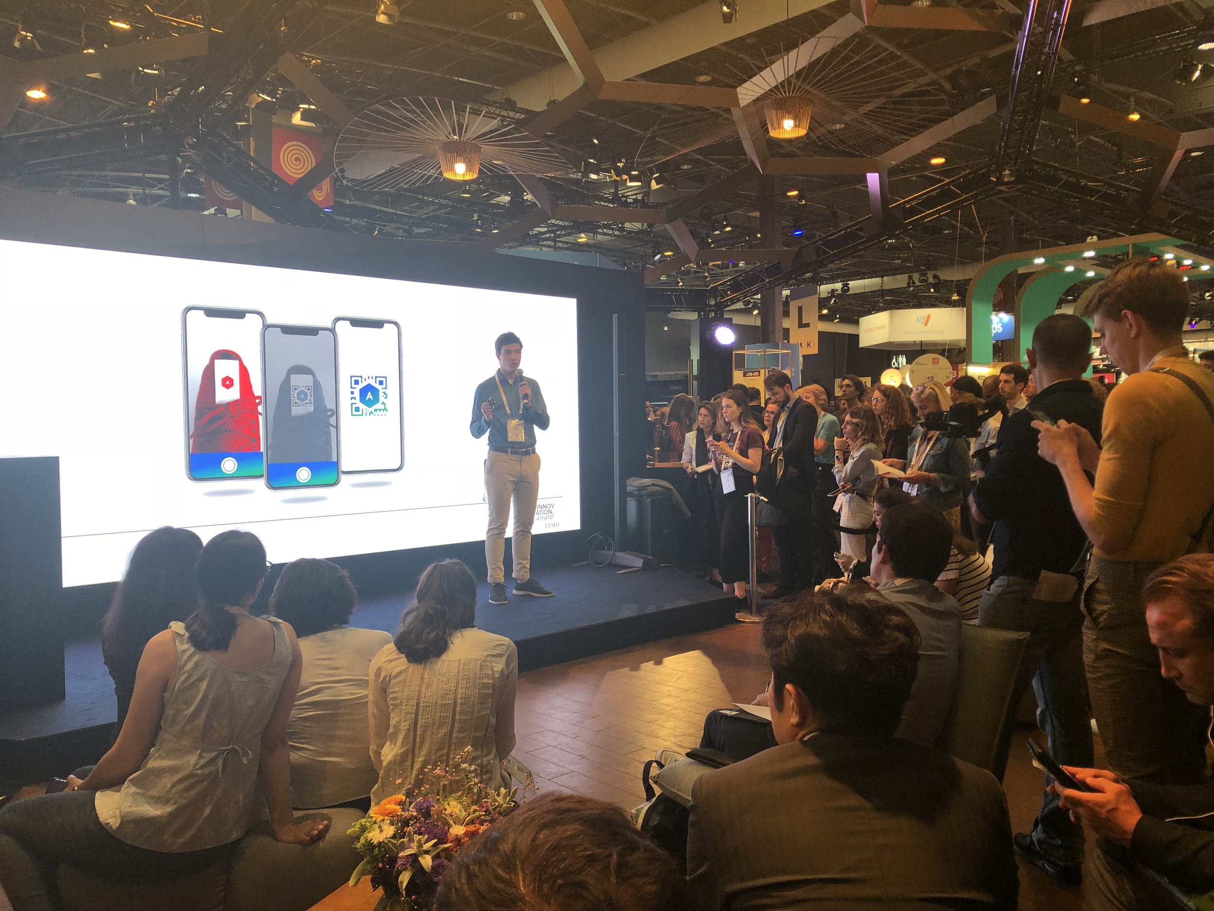 Perry is pitching Arylla's solution in the LVMH Luxury Lab.