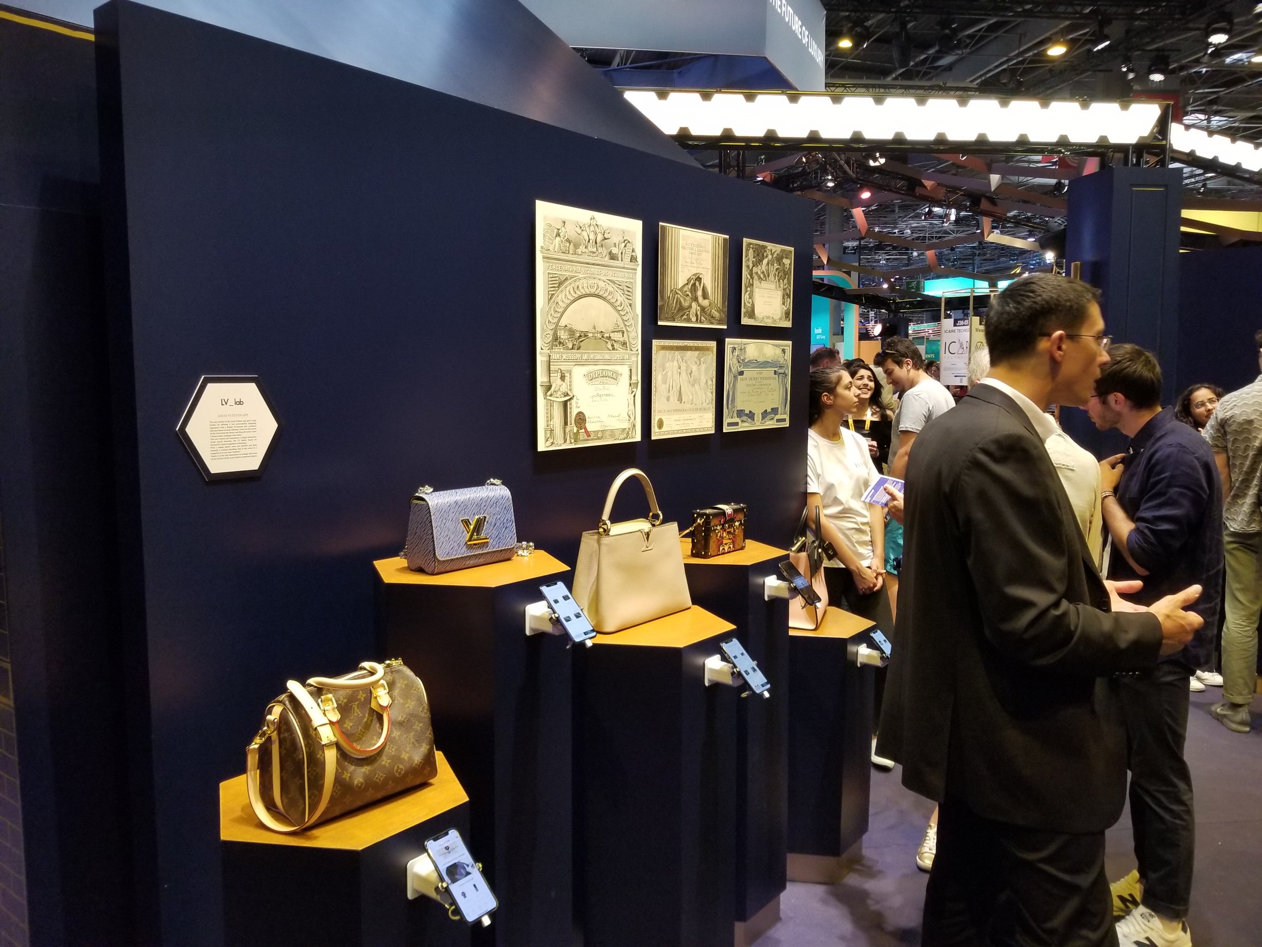 The Louis Vuitton Lab showing off their new visual search tool.