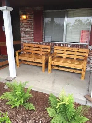 New benches on the porch.jpg