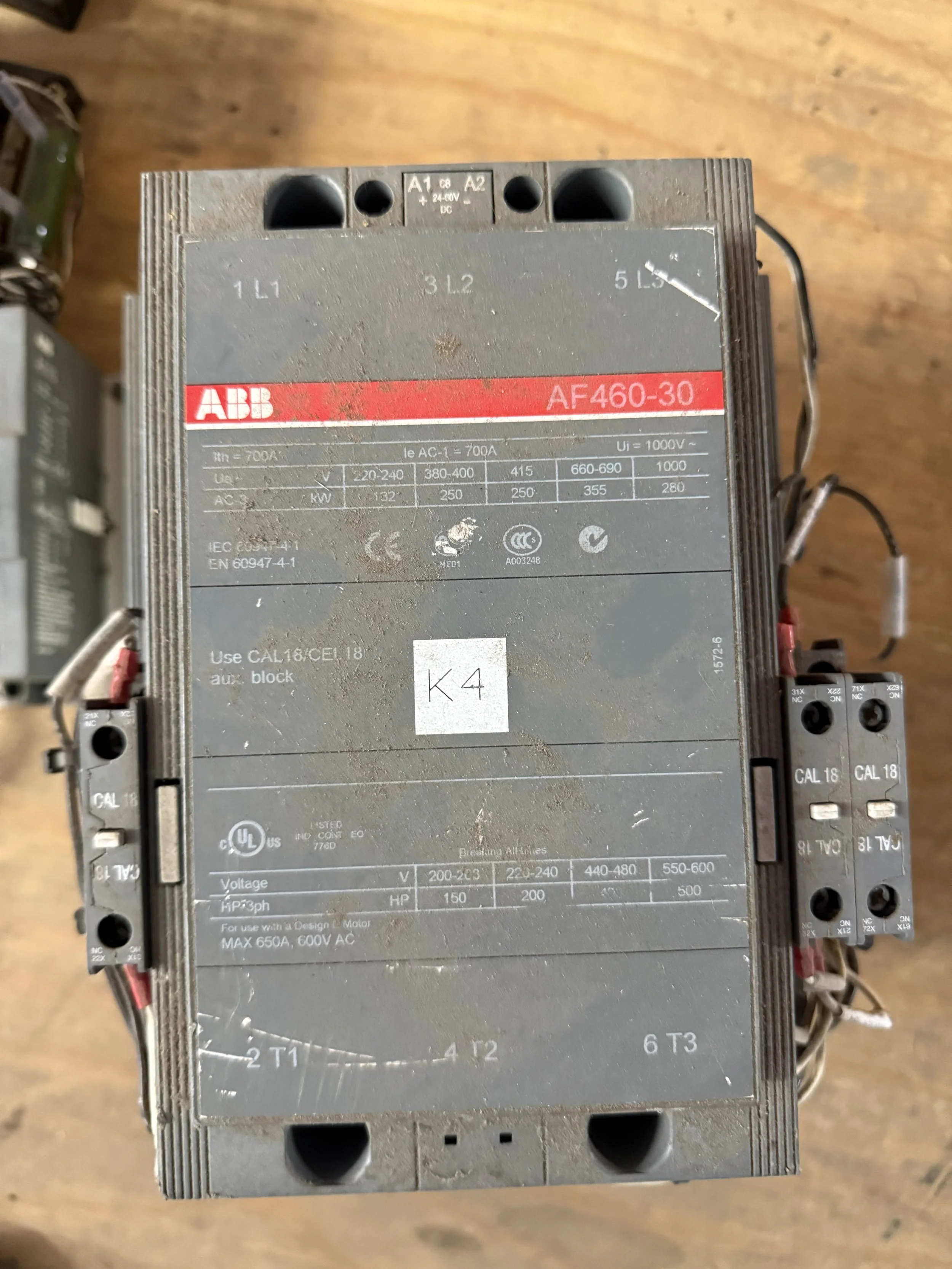 ABB CONTACTOR K4 AF460-30 CIRCUIT BREAKER