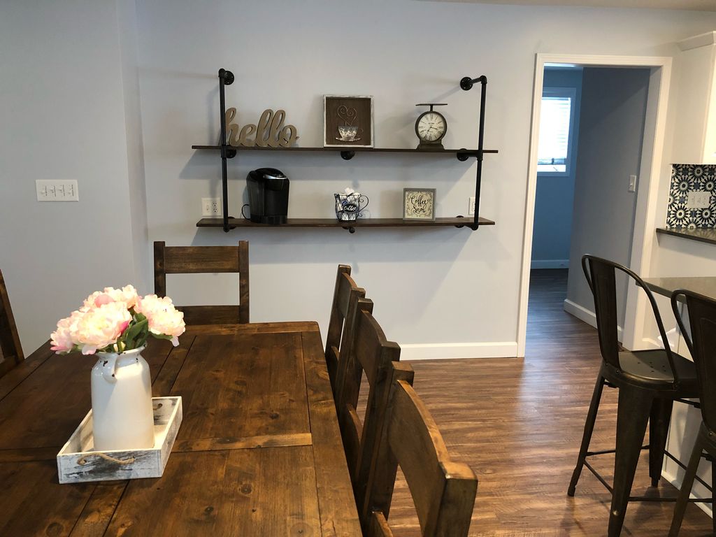 Coffee bar with Keurig Coffee maker