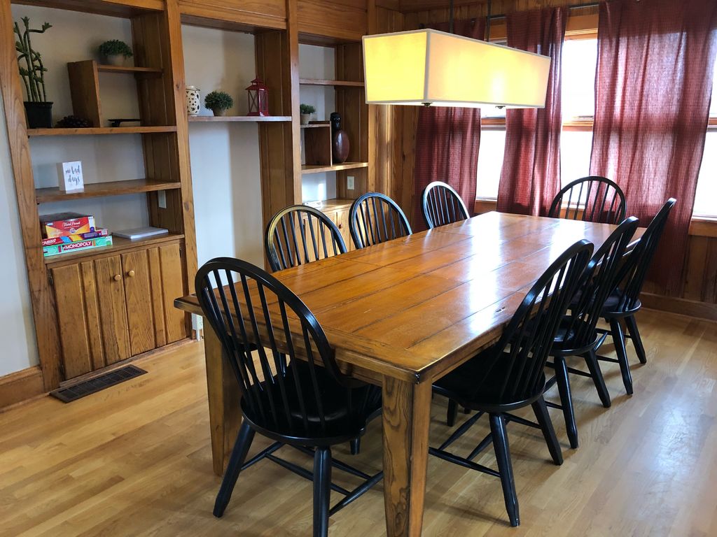 Dining room table seats 8
