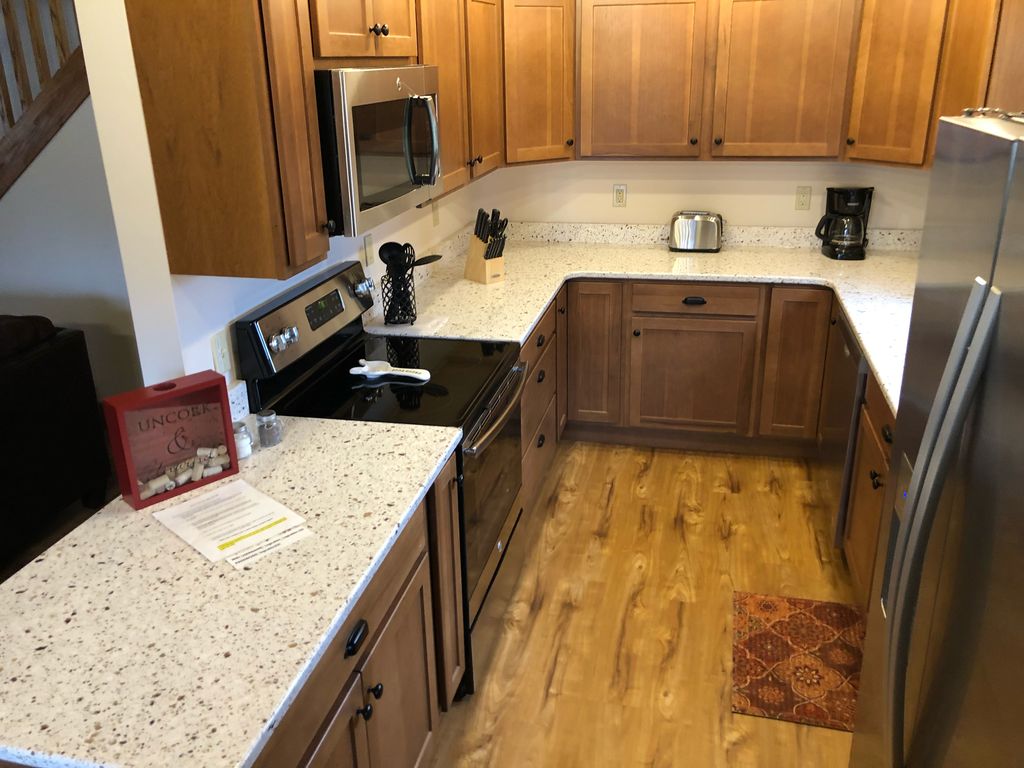 Kitchen stocked with all basic cooking supplies
