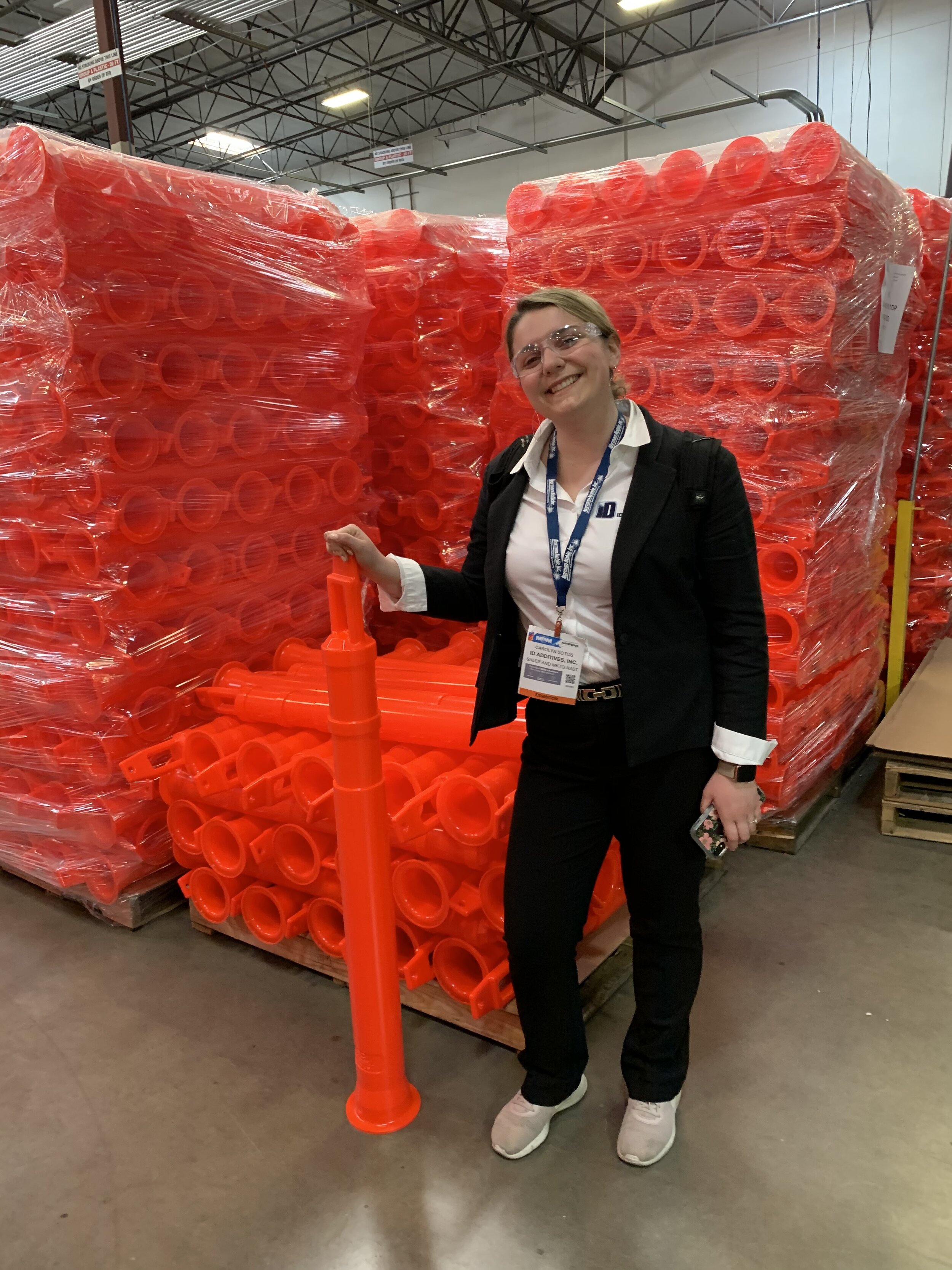 Carolyn Sotos of iD Additives at a customer plant visit - more to come on this!