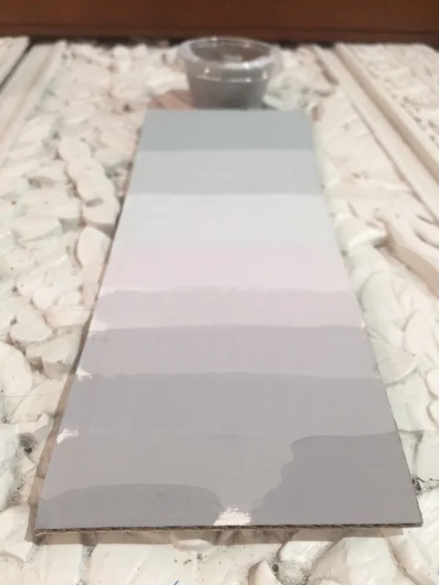 Grey swatch card adjustments