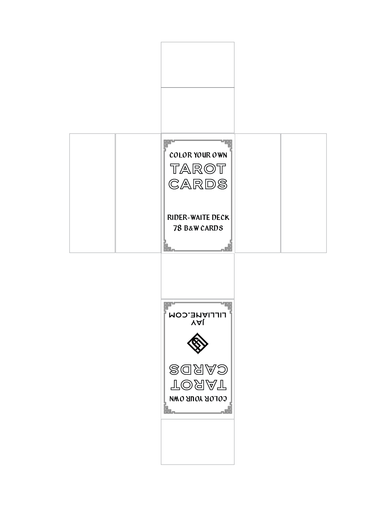 Miniature Color Your Own Tarot Deck — Jeanette Lilliane Art & Design