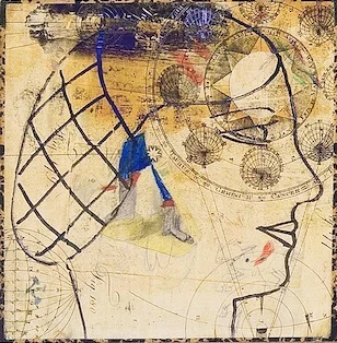 Inez Storer, World Map (detail), 2010; 10”x10” panel; Magnolia Editions; handwork
