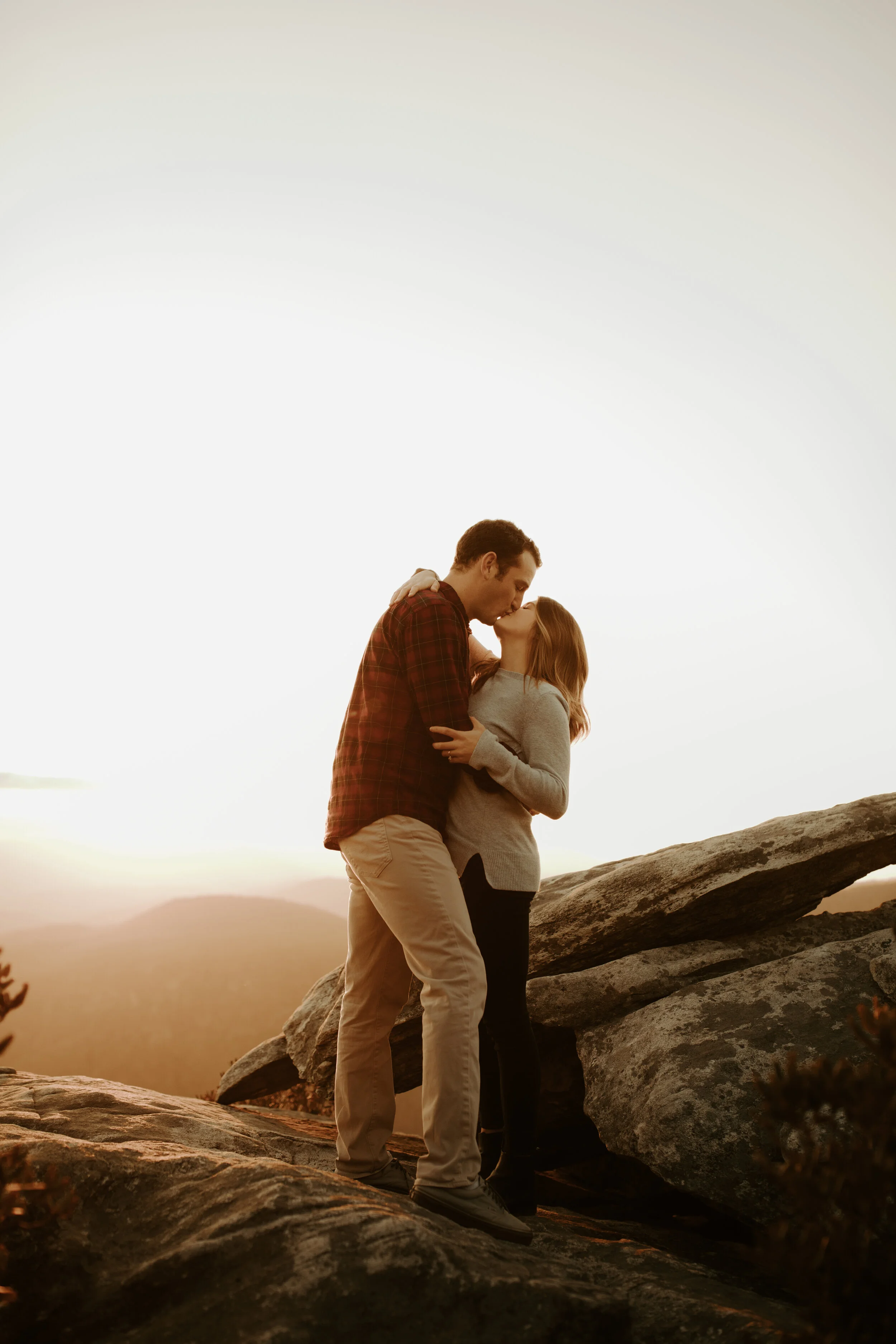 couples session in the mountains | linville gorge, north carolina