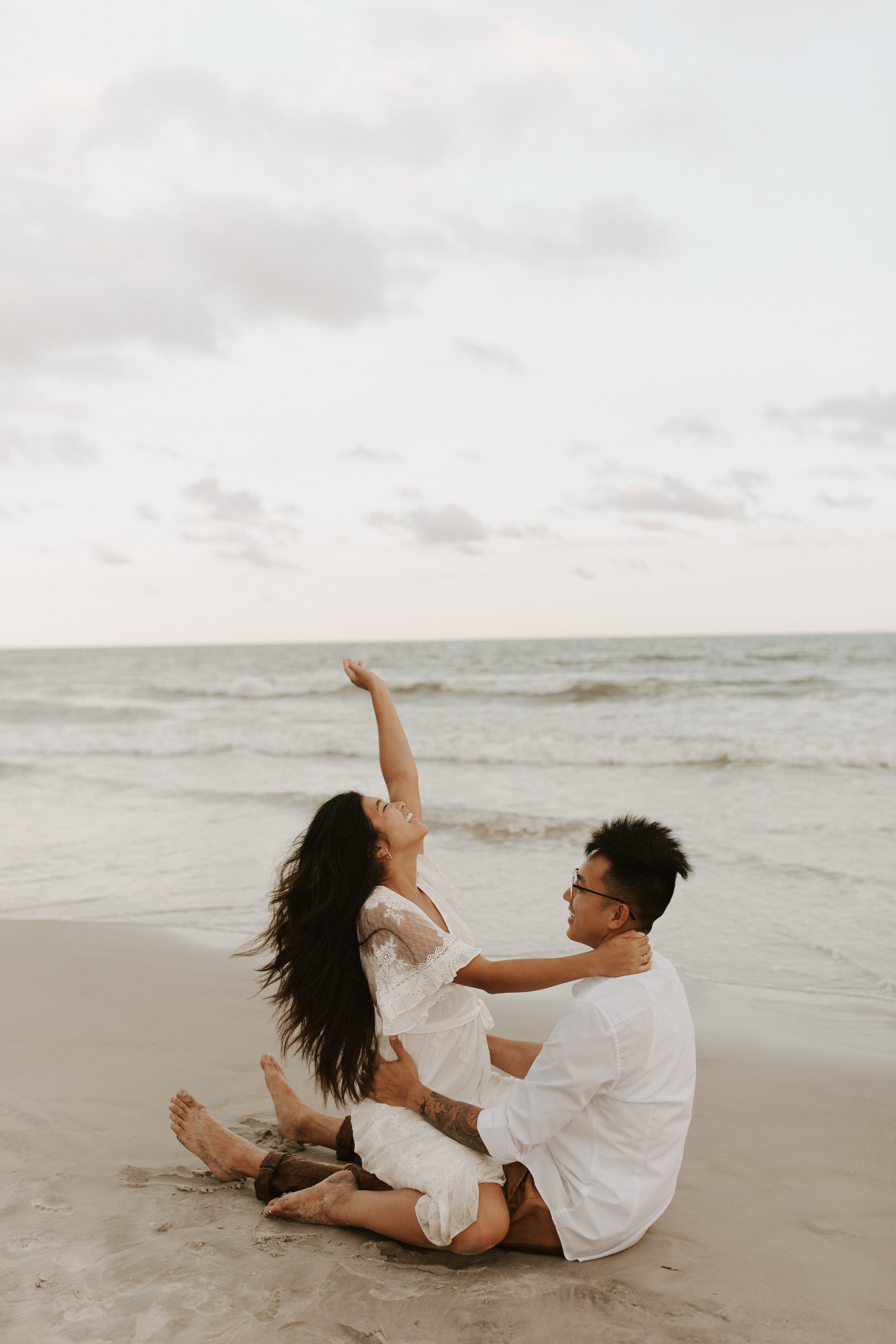 beach couples session | kristi + brandon