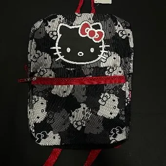 Hello Kitty Black & White Padded Backpack